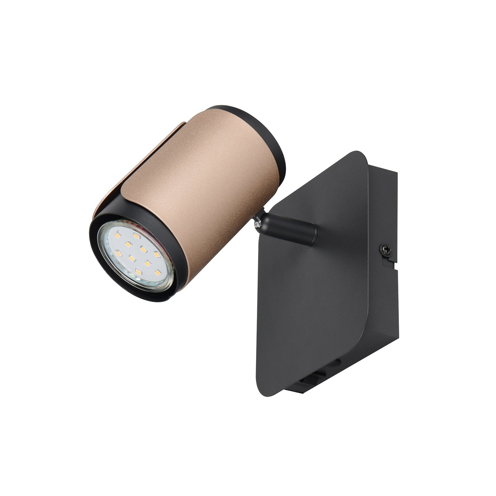 Deckenstrahler Gillan, coffee, 1-flammig, Metall, GU10