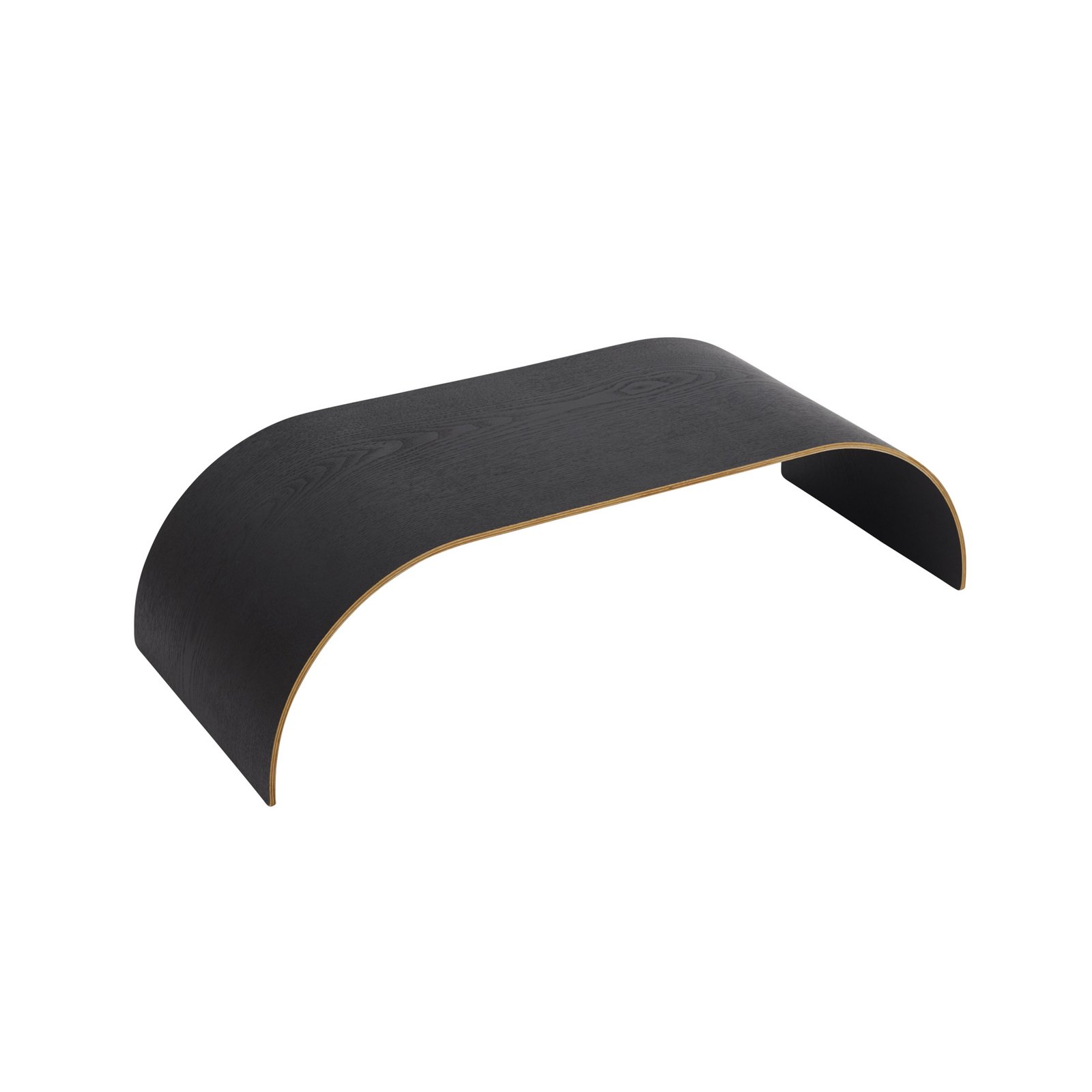 Curva Wood Tray for Shelf L62,2xW25,3xH16 Black - AYTM