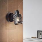Bano väggspotlight, bredd 13,5 cm, matt svart, metall