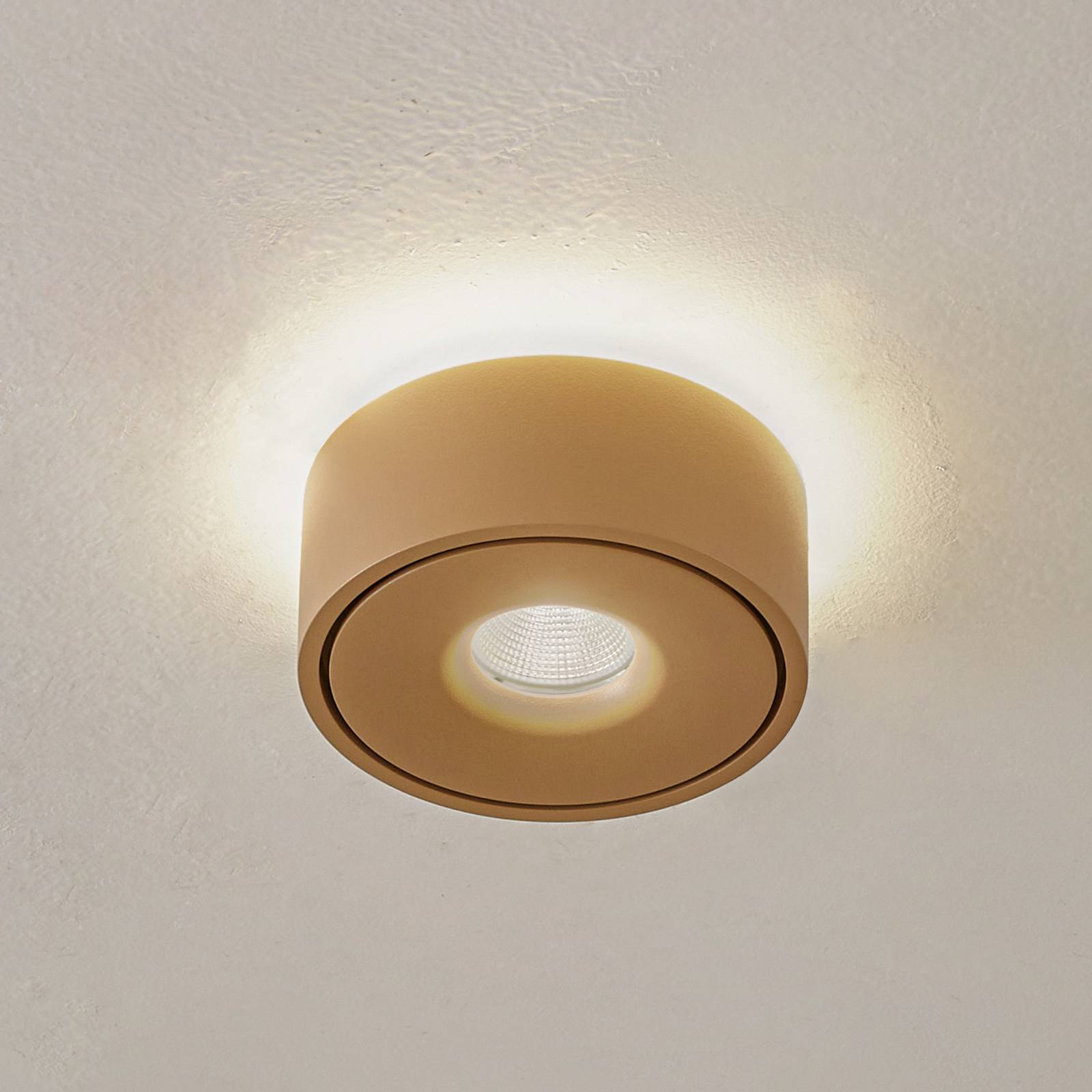 Arcchio LED-Deckenlampe Rotari, braun, up und down günstig online kaufen