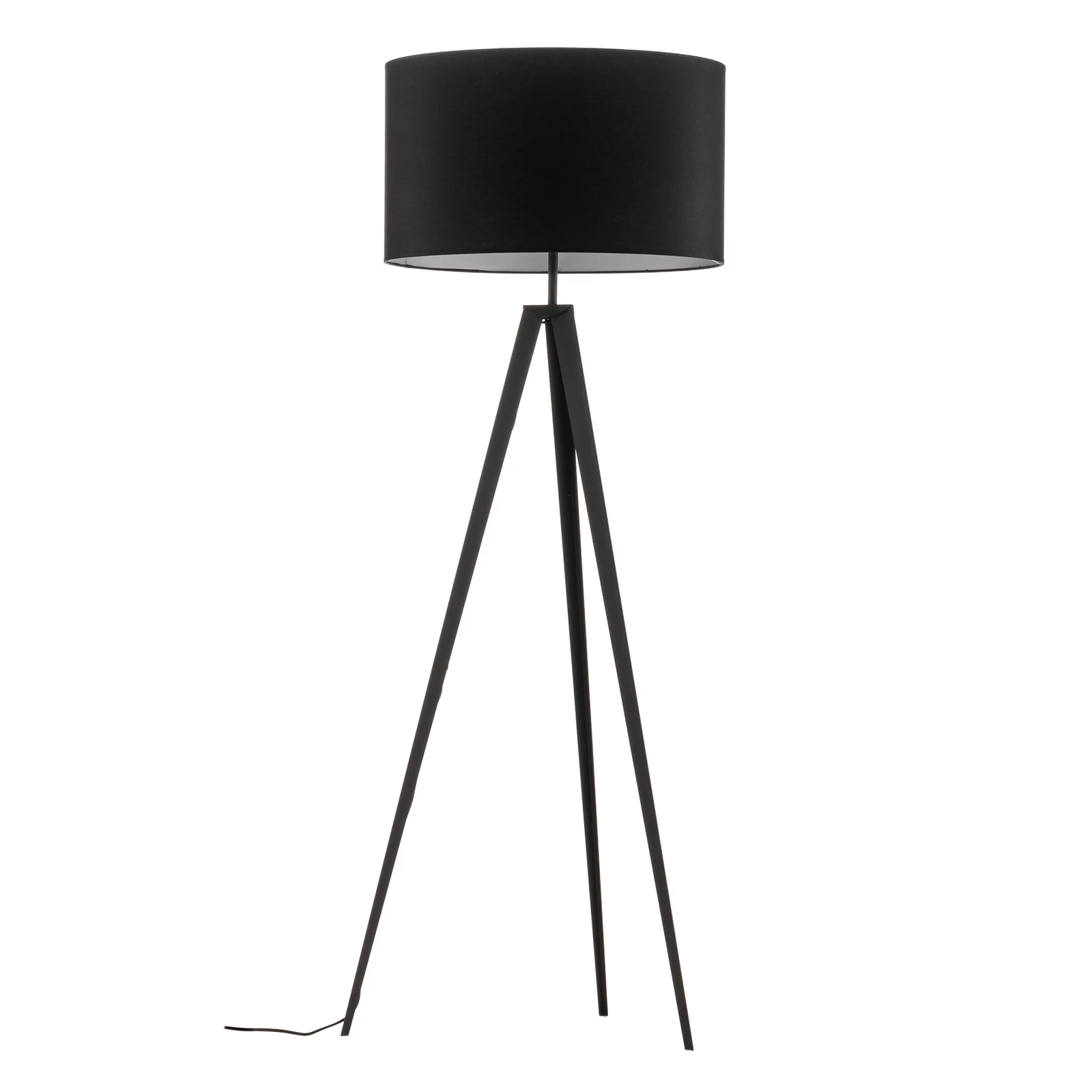 Podna lampa Tago, crna/srebrna, na tri noge, 155 cm