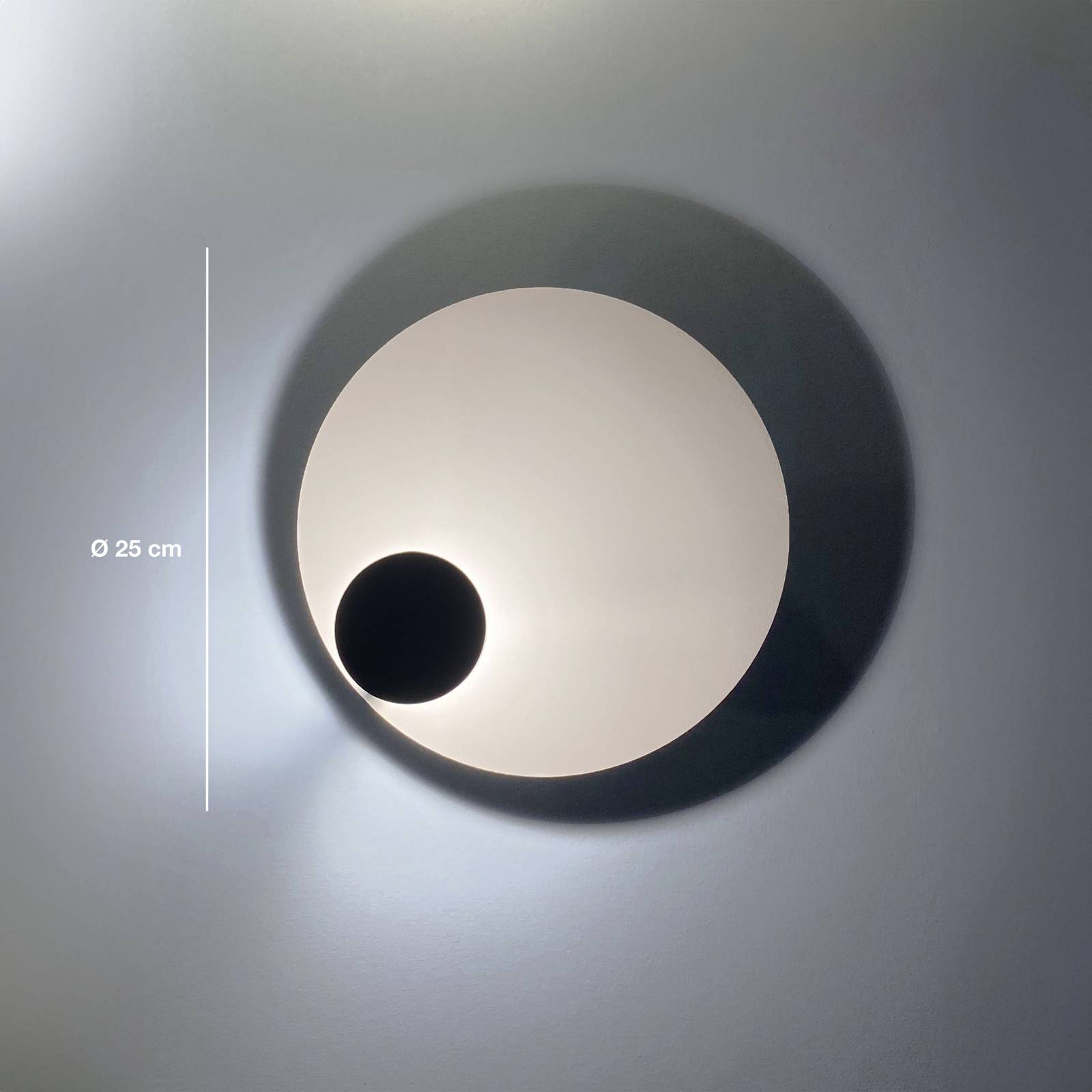 Knikerboker LED-Wandlampe Pois, weiß, Ø 25 cm, dimmbar günstig online kaufen