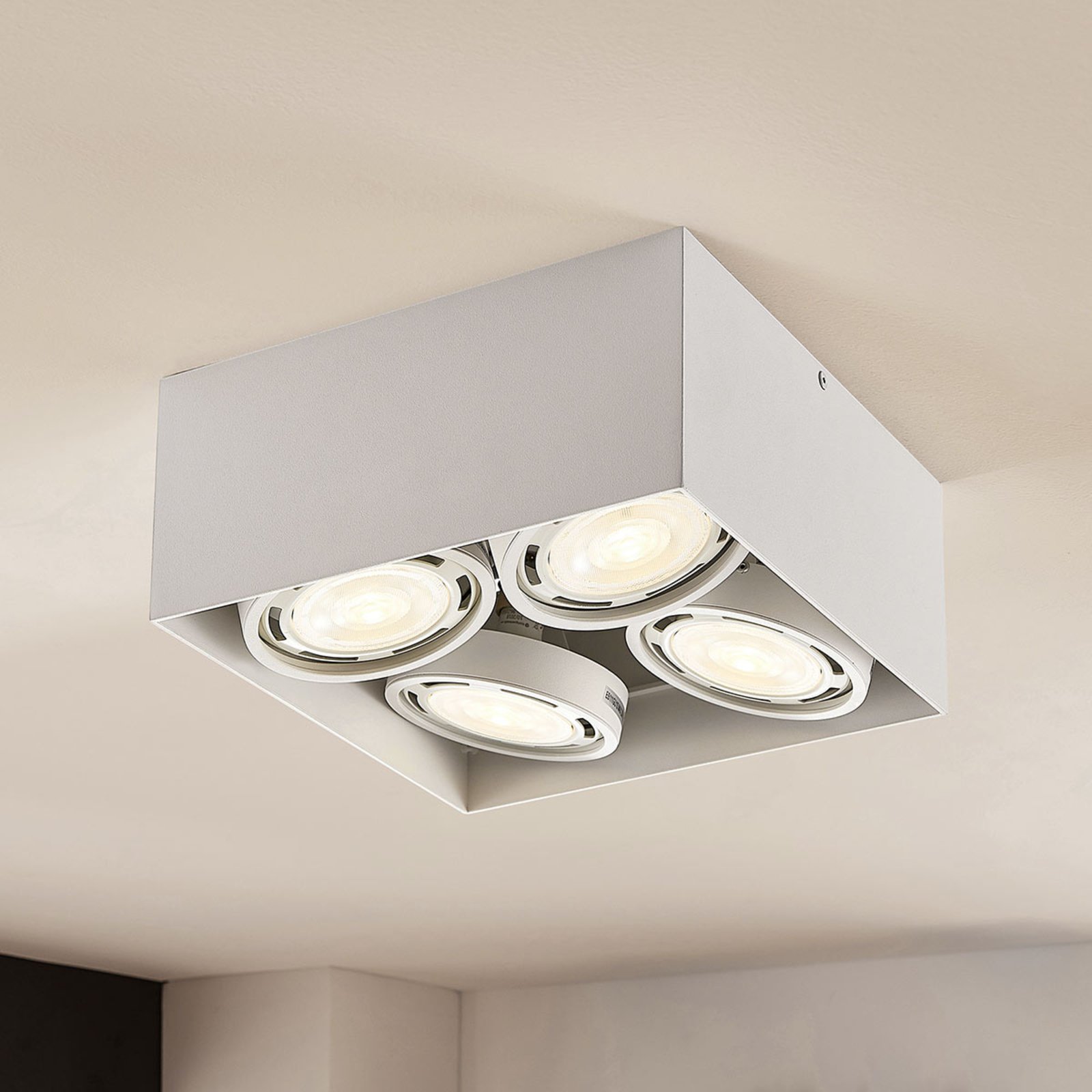 LED downlight Rosalie kantig 4 lampor vit | Lamp24.se LED downlight Rosalie 1 lampa kantig vit | Lamp24.se