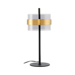 LED настолна лампа Inside, месингов цвят/пушено сив, височина 49 cm
