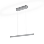 LED hanglamp LINDA-72 nikkel, lengte 72 cm, gebarenbediening