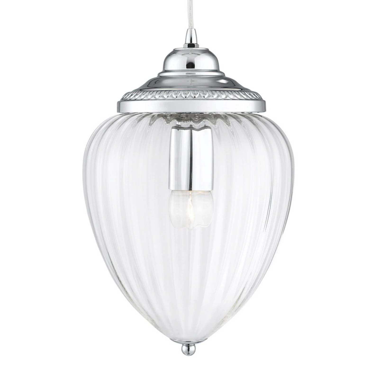 Glazen hanglamp Pendants met groeven