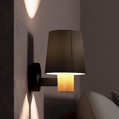 Aplique Edale pantalla cappuccino detalles madera