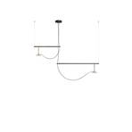 Nh S3 2 Bracci Lustră Pendul Black/Brass - Artemide