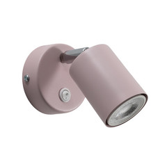 Faretto da parete Fun, rosa, altezza 14 cm, regolabile, GU10
