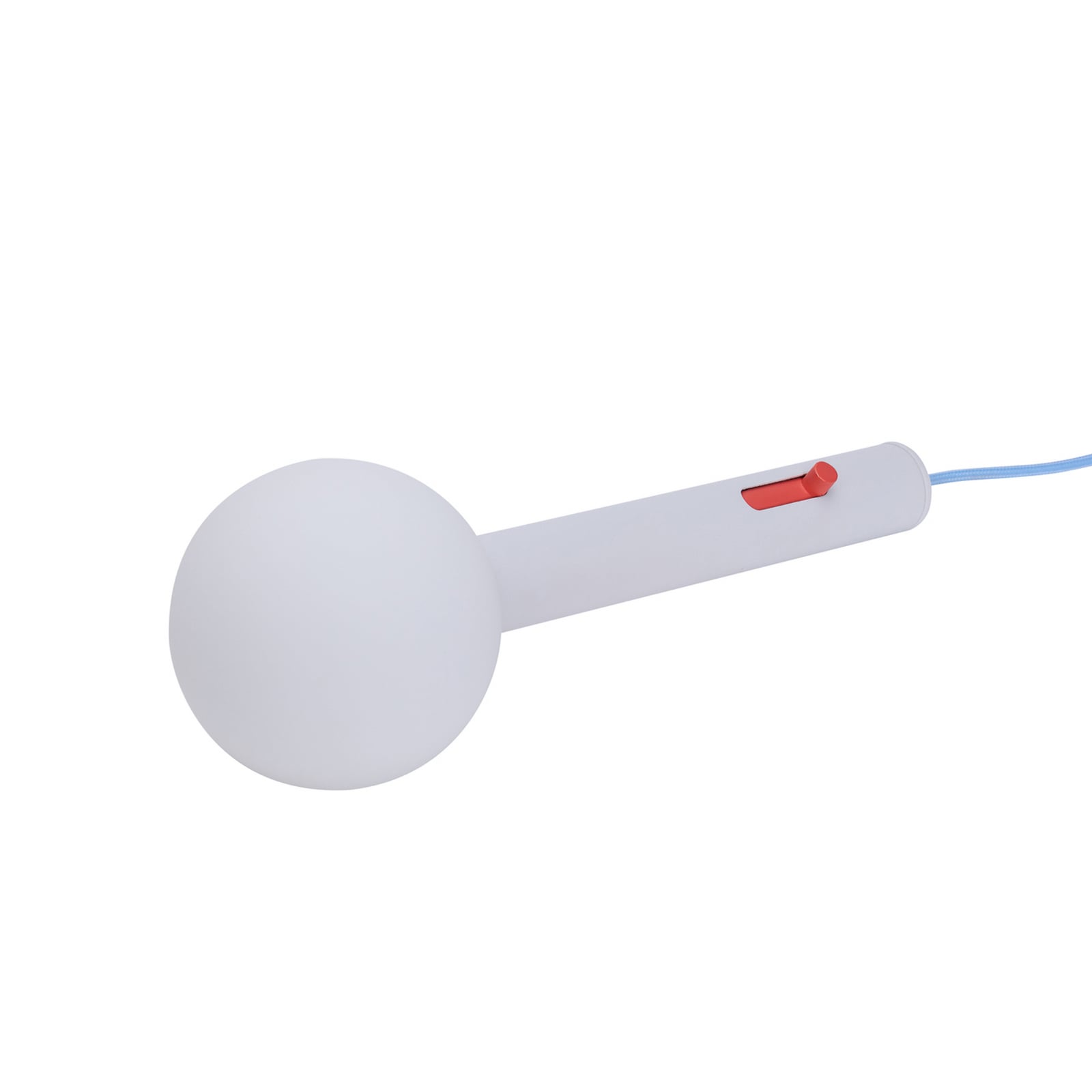 LED-Wandlampe Talk, hellgrau/blau, Länge 30 cm, Eisen/Glas