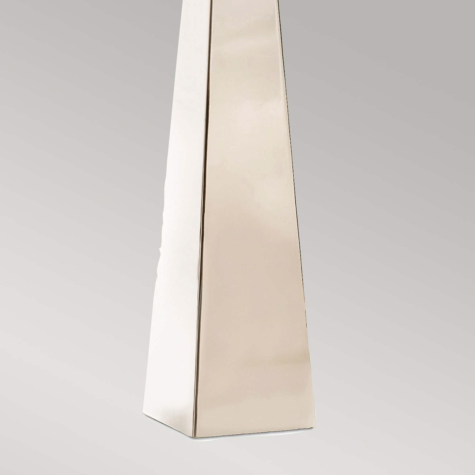 Lámpara de mesa Ascent, níquel pulido, pantalla blanca