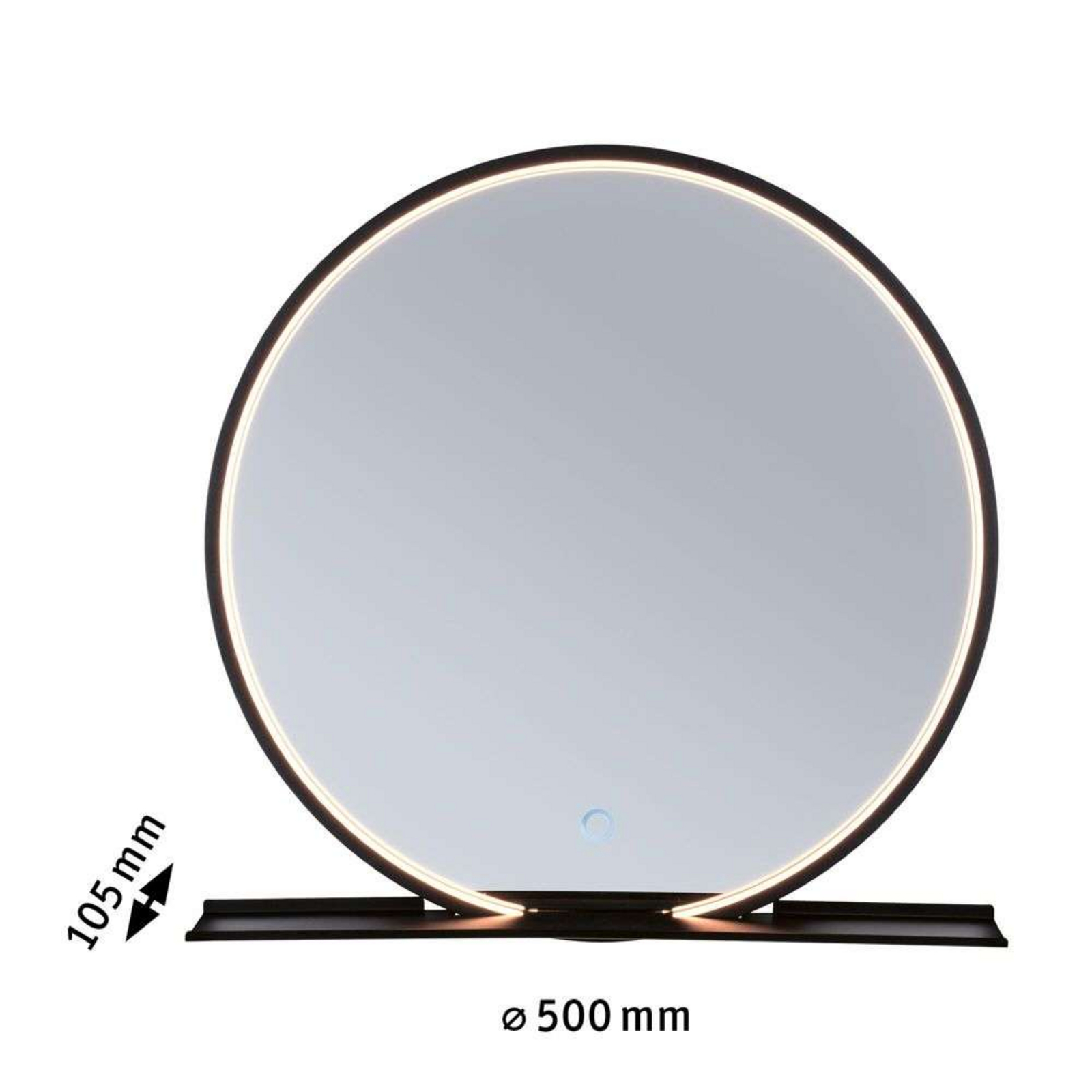 Miro LED Illuminated Mirror TW IP44 Amb. Mirror/Matt Negru - Paulmann