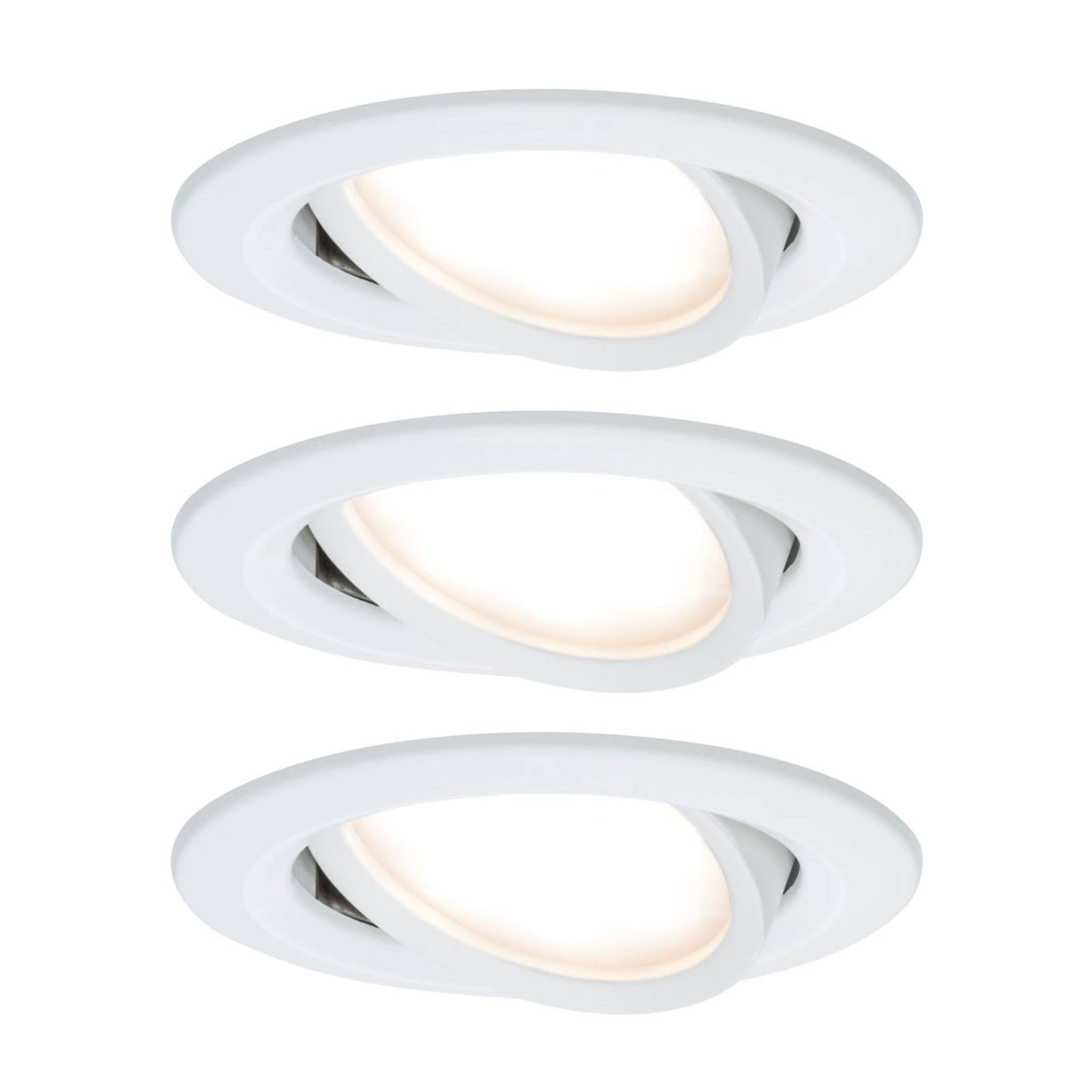 Paulmann Licht Paulmann No. 93485 Einbauleuchte LED Coin Nova rund 6,5W Weiß matt 3-Stufen dimmbar