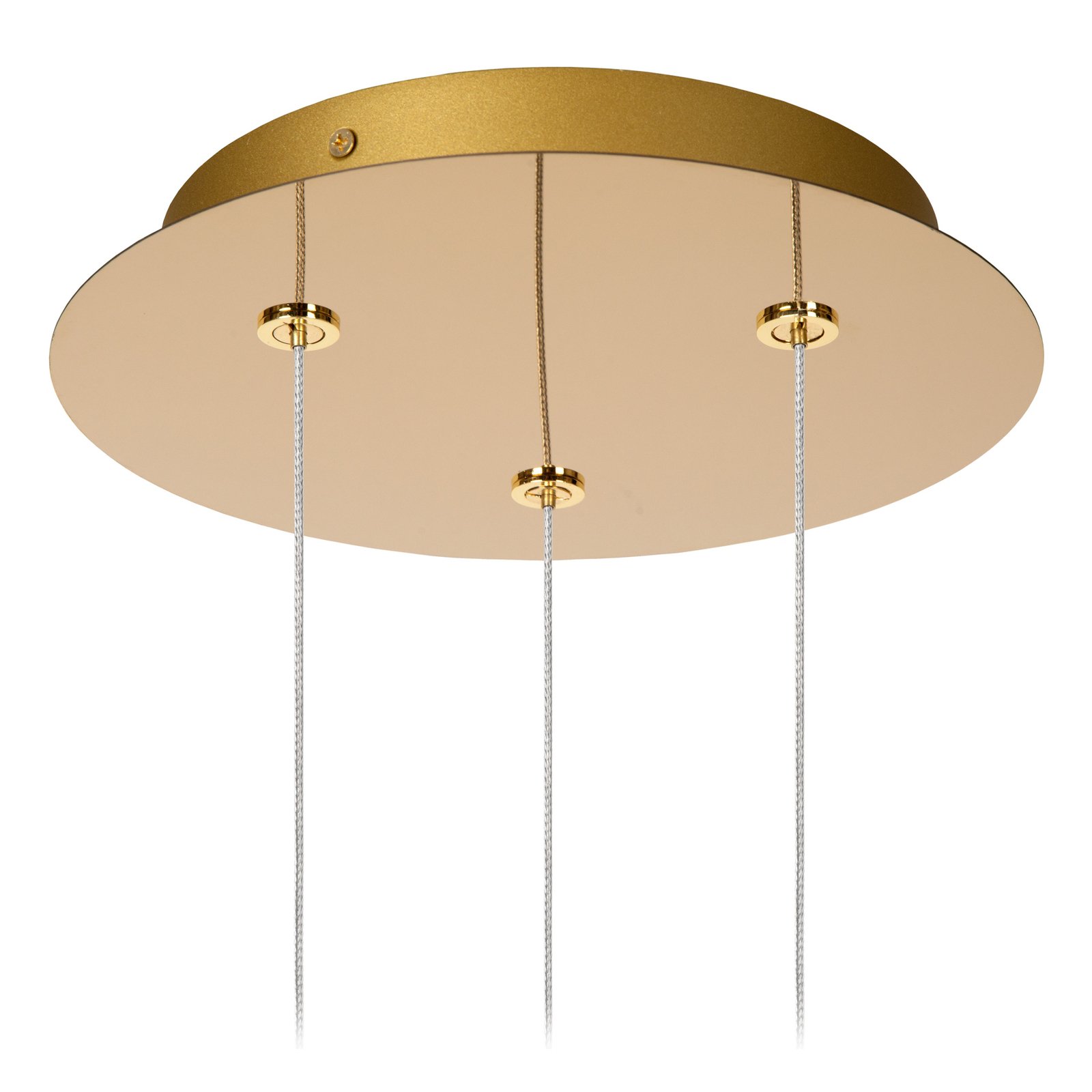 Cintra LED pendant light, Ø 25 cm, transparent/gold, acrylic