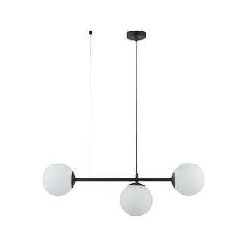 Lámpara colgante Celeste, esferas vidrio, 3 luces
