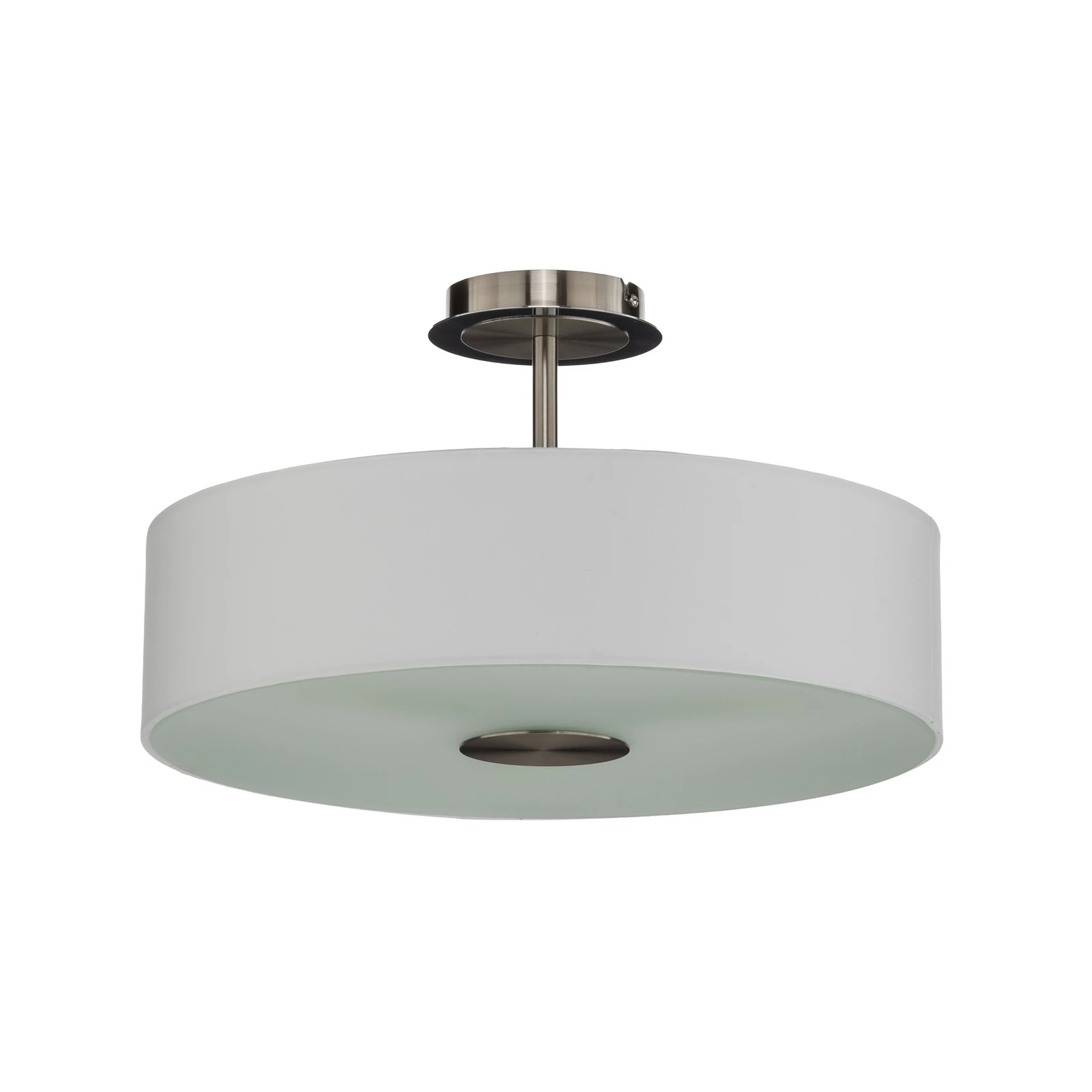 Plafón Lindby Josia, blanco, tela, Ø 47 cm, E27
