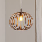 Valor pendant light, dark brown, steel, Ø 40 cm