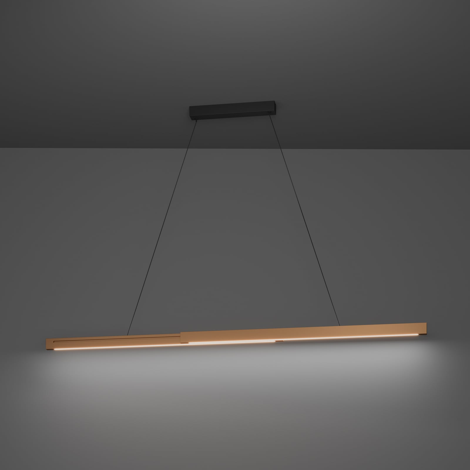 Stars of Light LED-Hängelampe Montebuono, gold, 180 cm, dim.