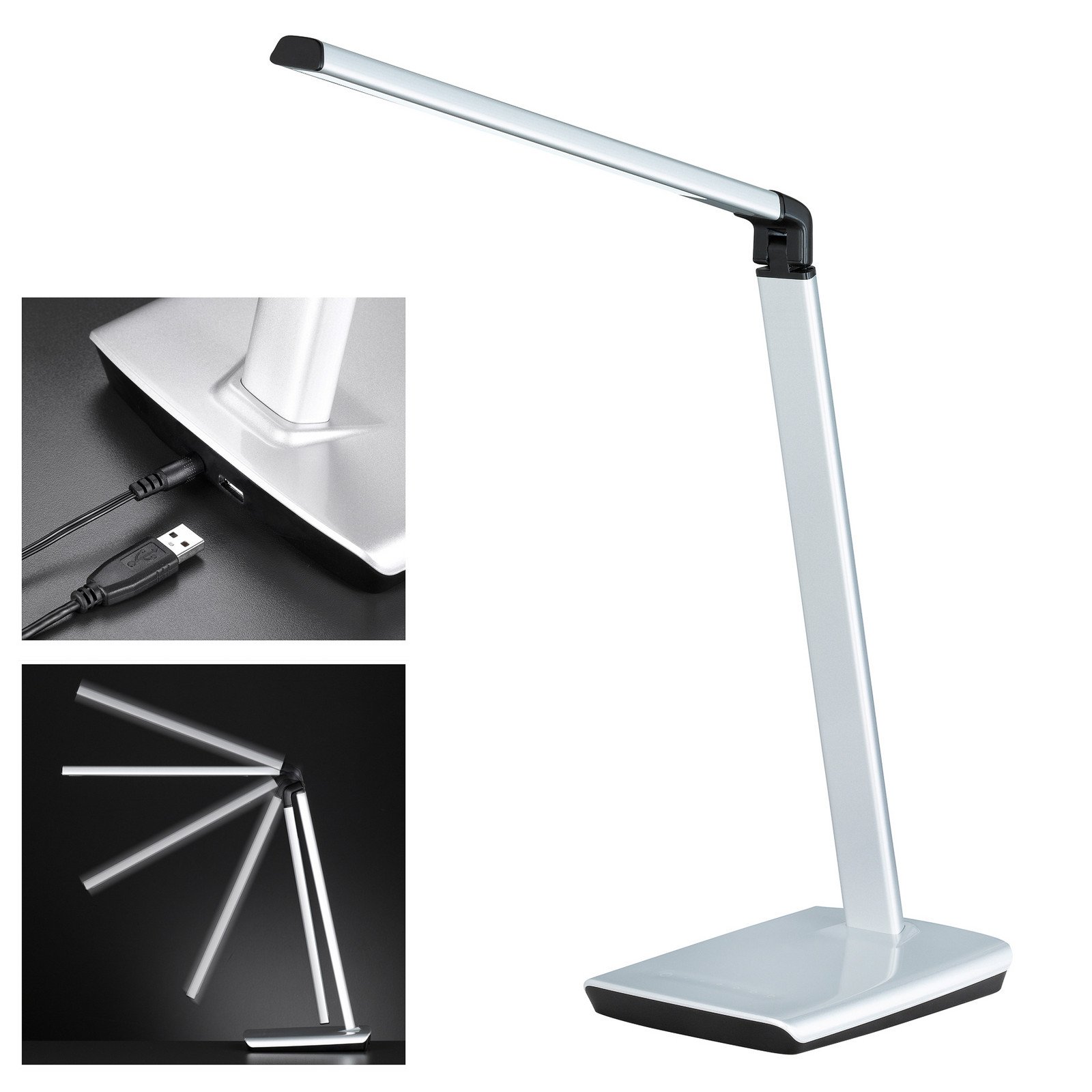 Lampă de masă LED Bright dimabilă CCT argintiu