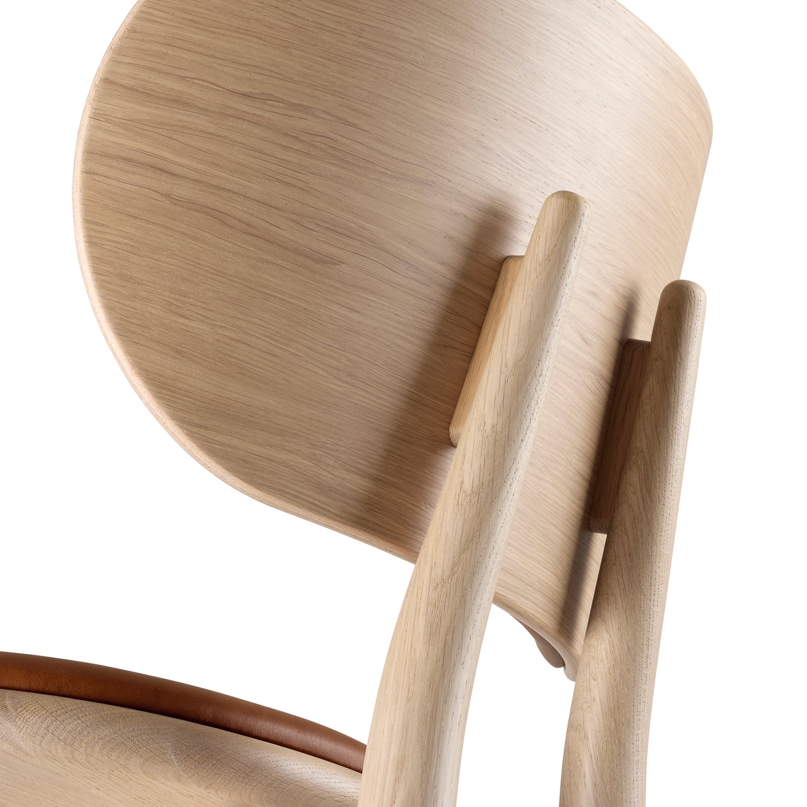 Tabouret de bar, marron, chêne mat/cuir, hauteur 99,7 cm - Mater Tabouret de bar, marron, chêne mat/cuir, hauteur 99,7 cm - Mater