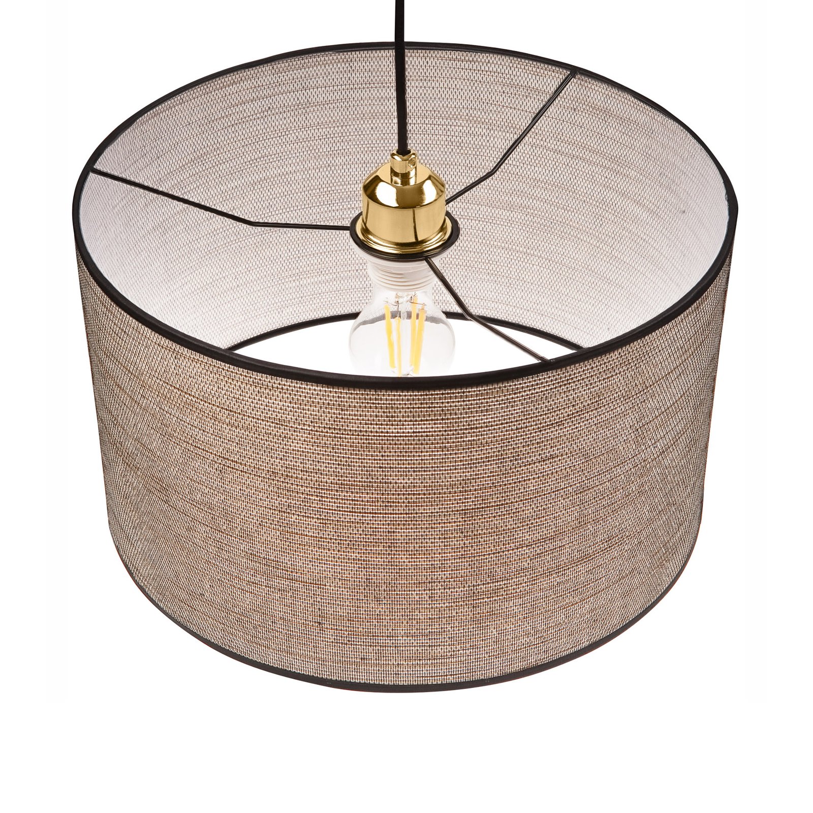 Suspension Penelope, Ø 35 cm, marron clair, 1 lampe