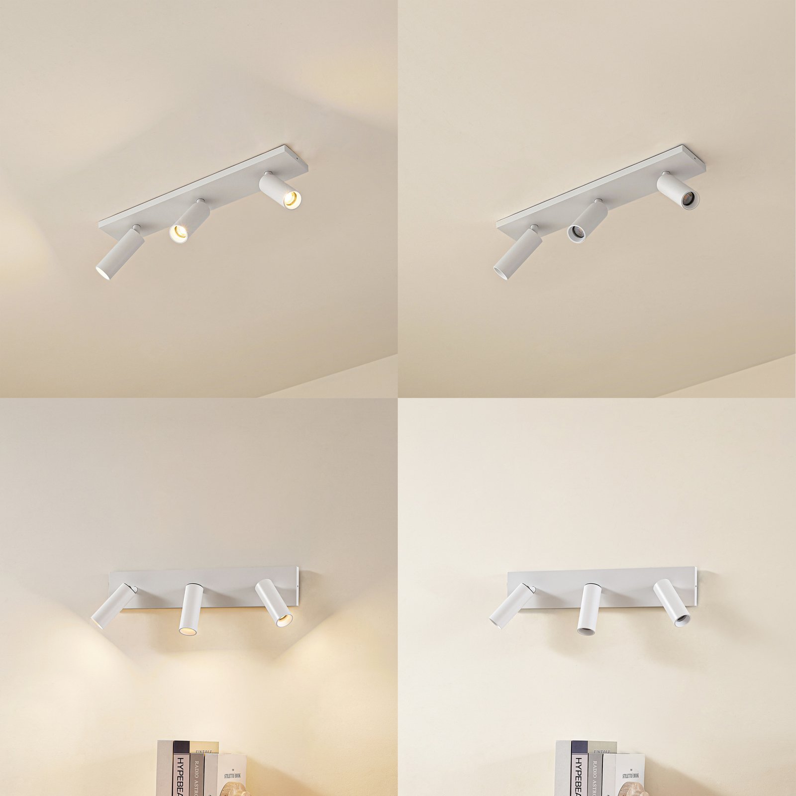 Arcchio Brinja Slim ceiling spotlight, white, 3-bulb, GU10 MR11