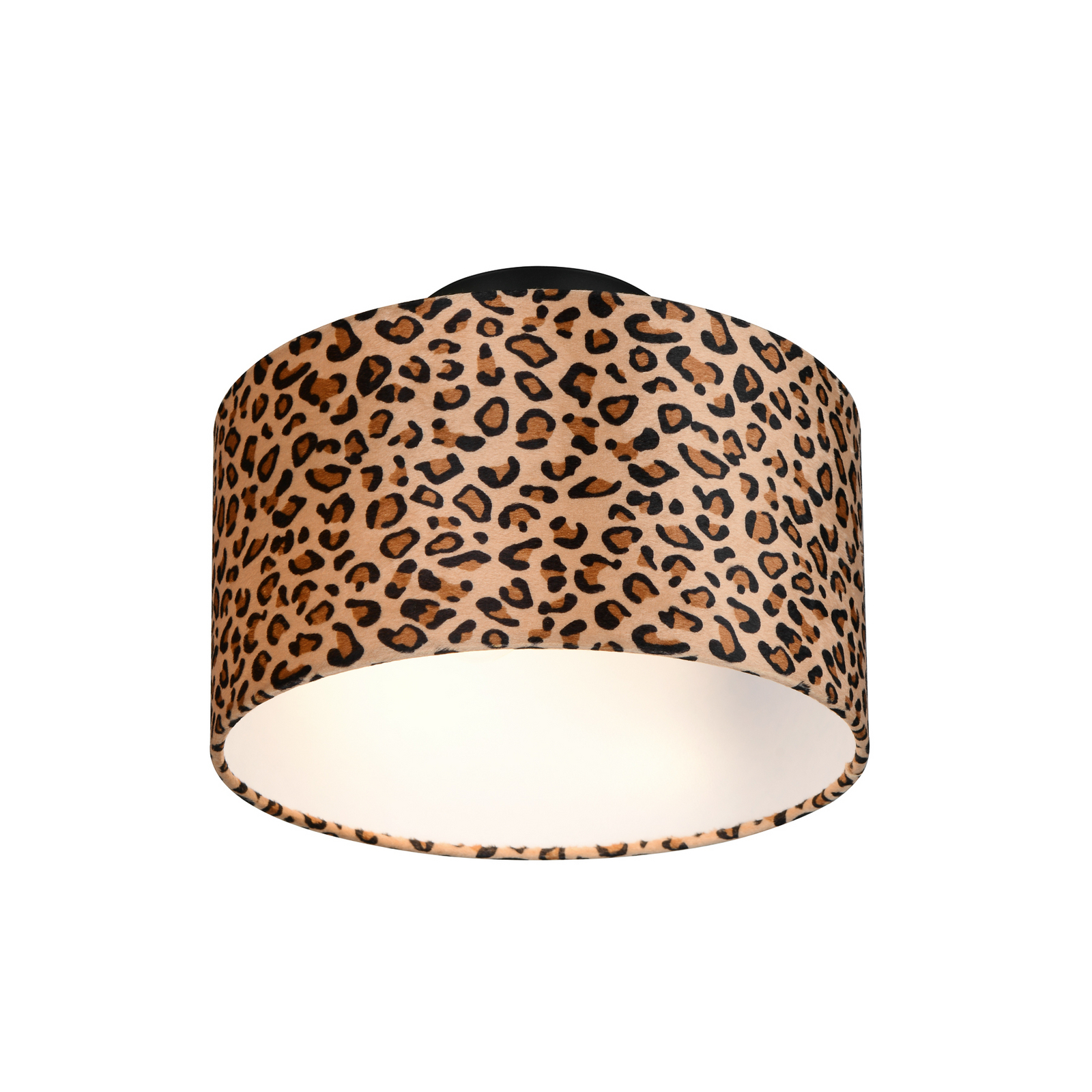 Φωτιστικό οροφής Pardina, καφέ στίγματα/μαύρο, Ø 30 cm μέταλλο