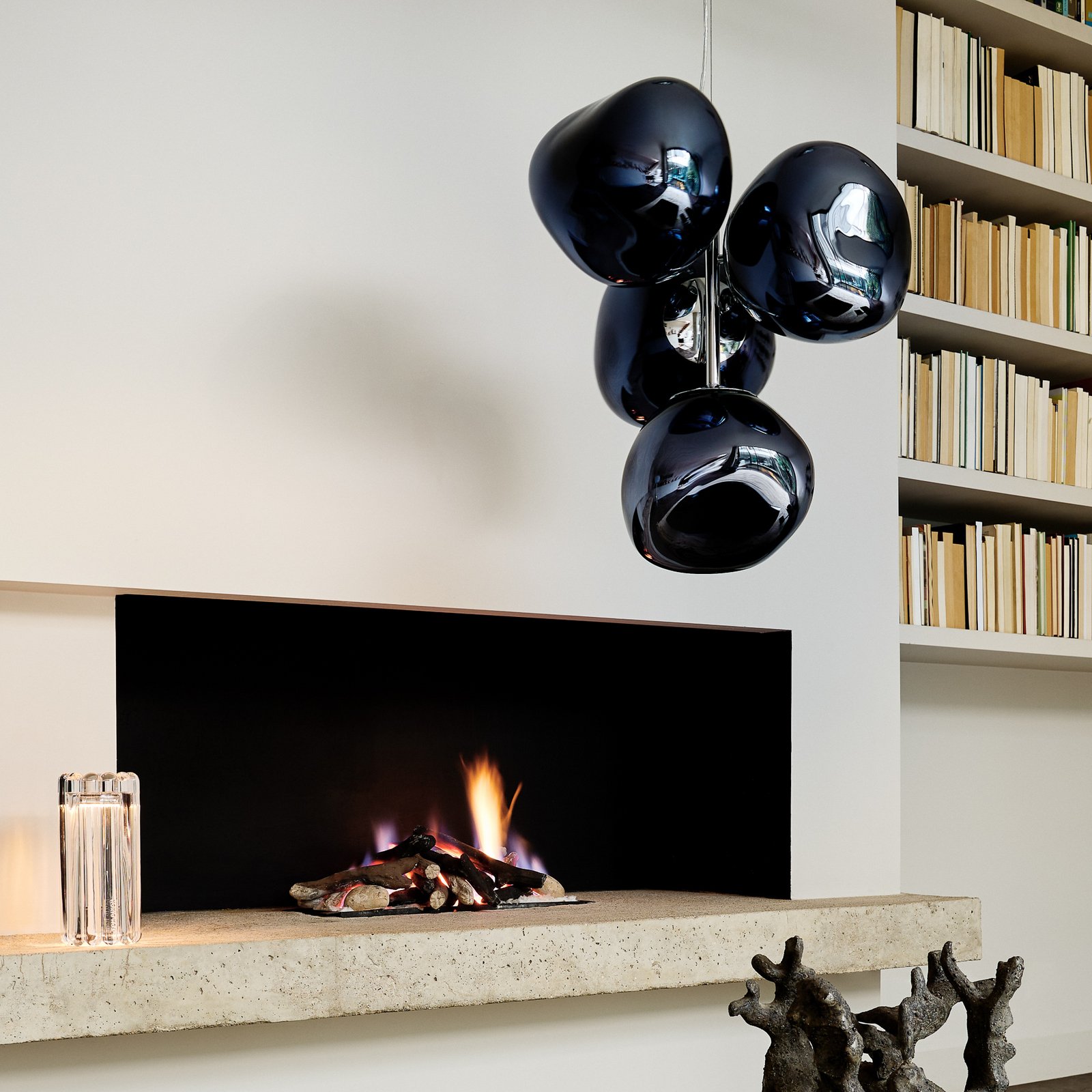 Tom Dixon LED hanging light Melt Chandelier Mini, smoke grey