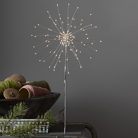 LED-Dekoleuchte Firework 3D, silbergrau, Höhe 50cm