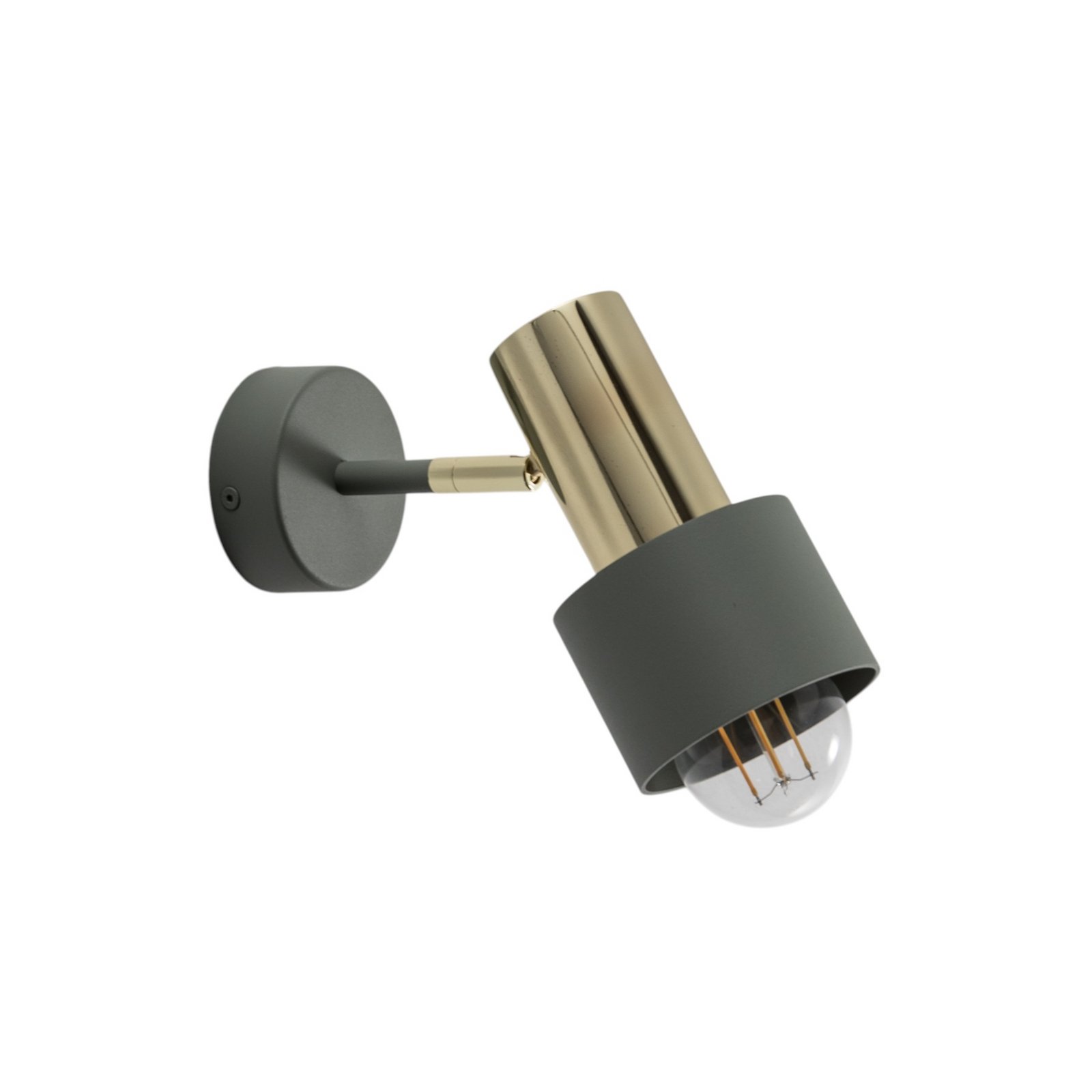 Wandspot Destin, 1-lamp groen/messing