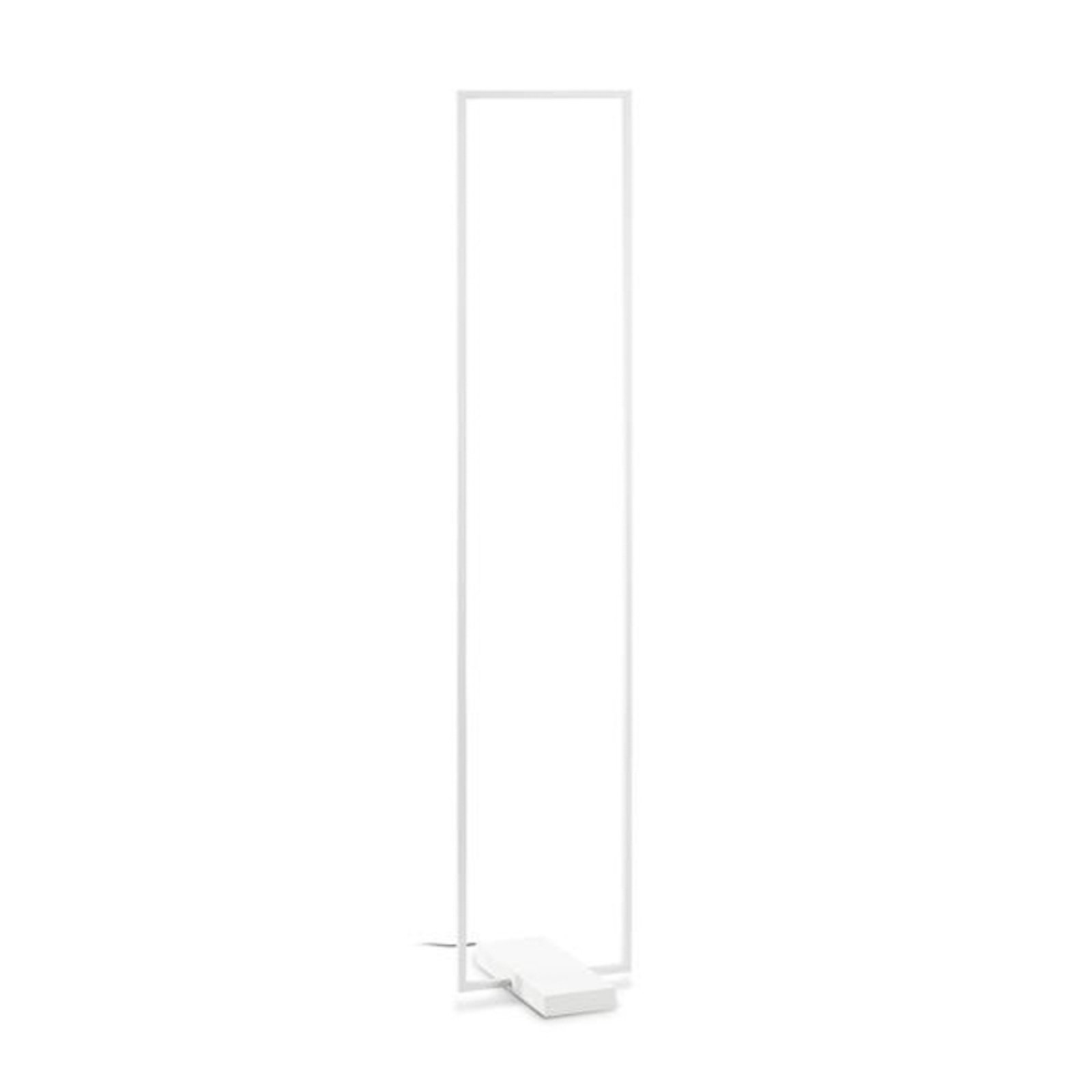 Ideal Lux lampe sur pied LED Frame, blanc, métal, hauteur 150,5 cm