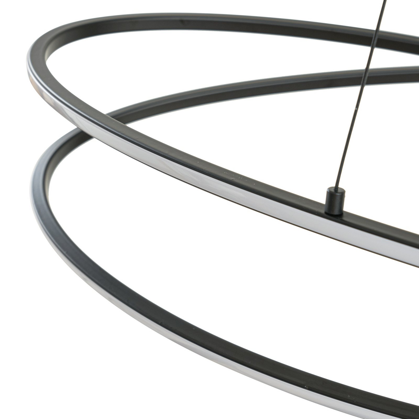 Gavril LED hanglamp, zwart, dimbaar, 100 cm - Lucande Gavril LED hanglamp, zwart, dimbaar, 100 cm - Lucande