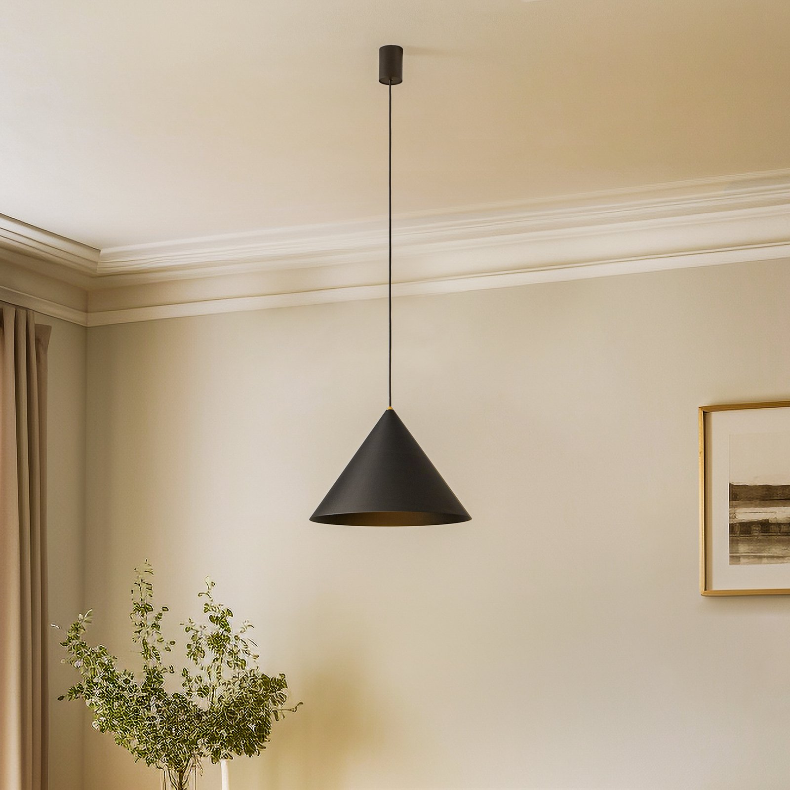 Viseća lampa Zenith M, crna, Ø 35 cm