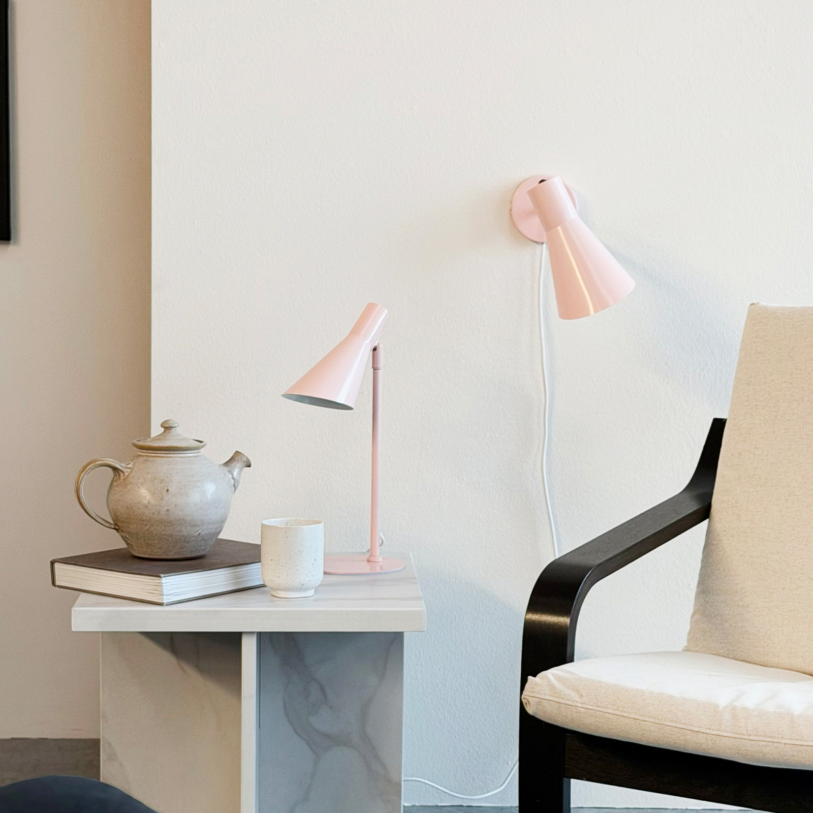 Dyberg Larsen stalo lempa DL12 Mini, rožinė, E14, metalas