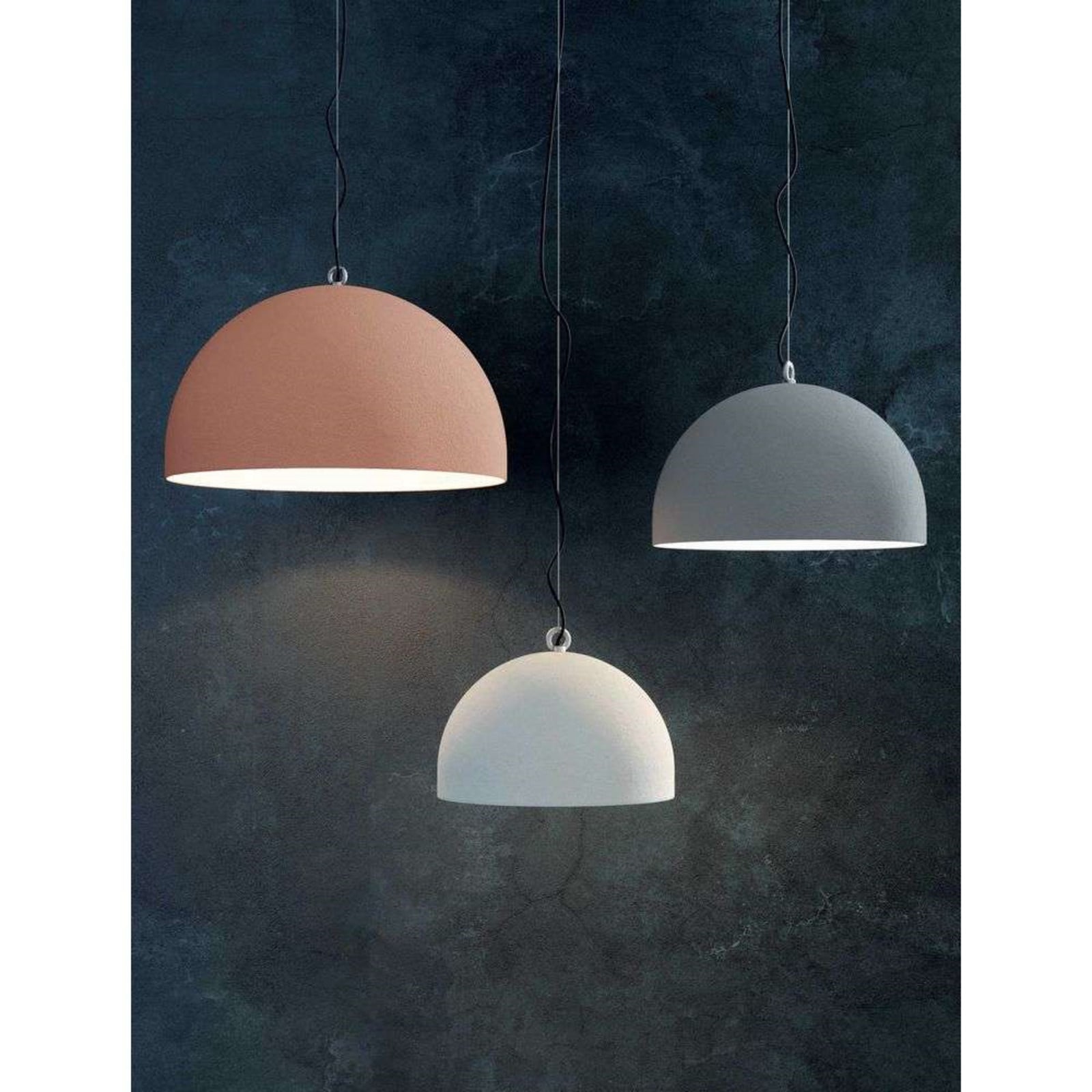 Urban Concrete Dome Hängelampe, Ø50cm, grau Diesel Living with Lodes - Esszimmer - Beton