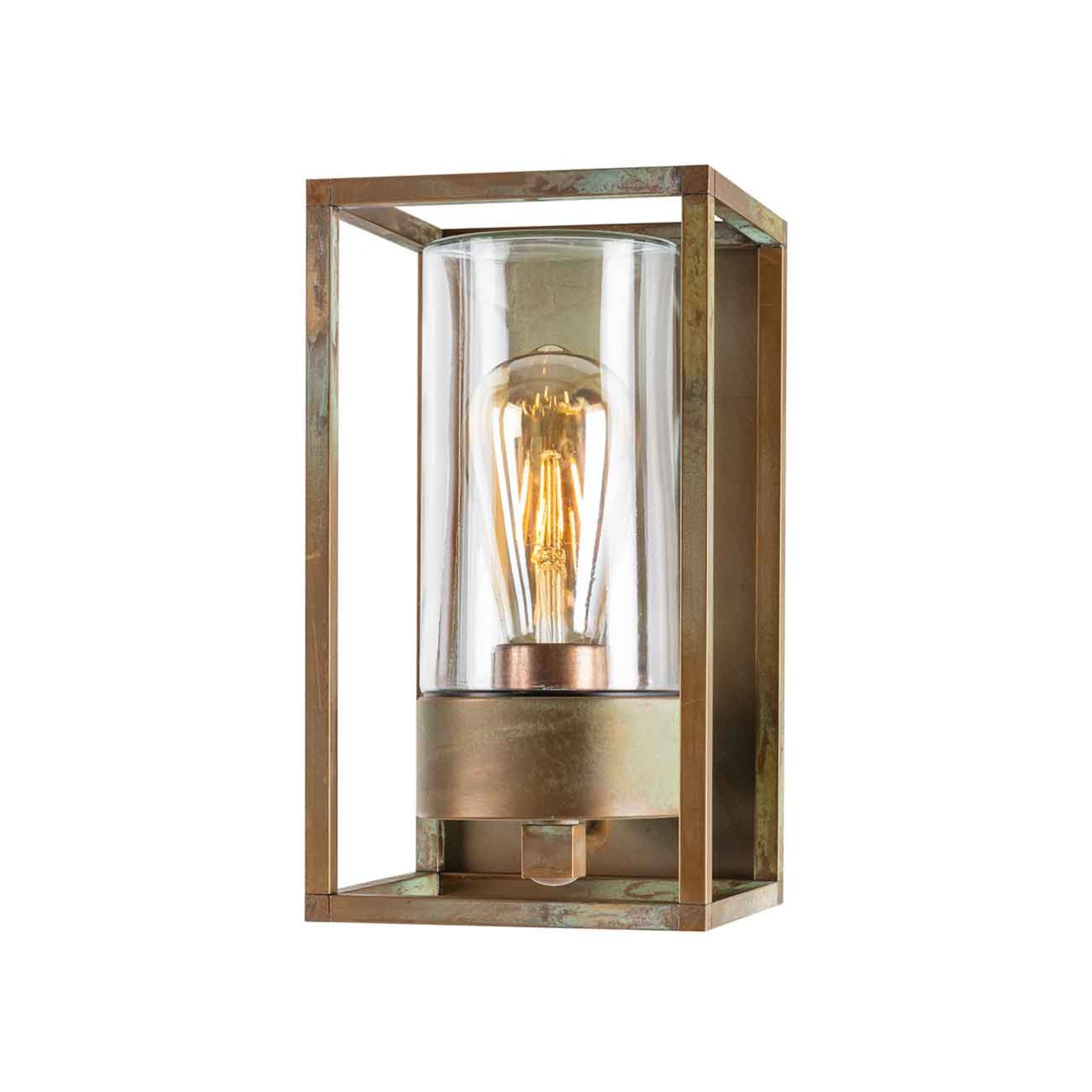 Vanjska zidna svjetiljka Cubic³ 3365 starinski mesing/prozirno