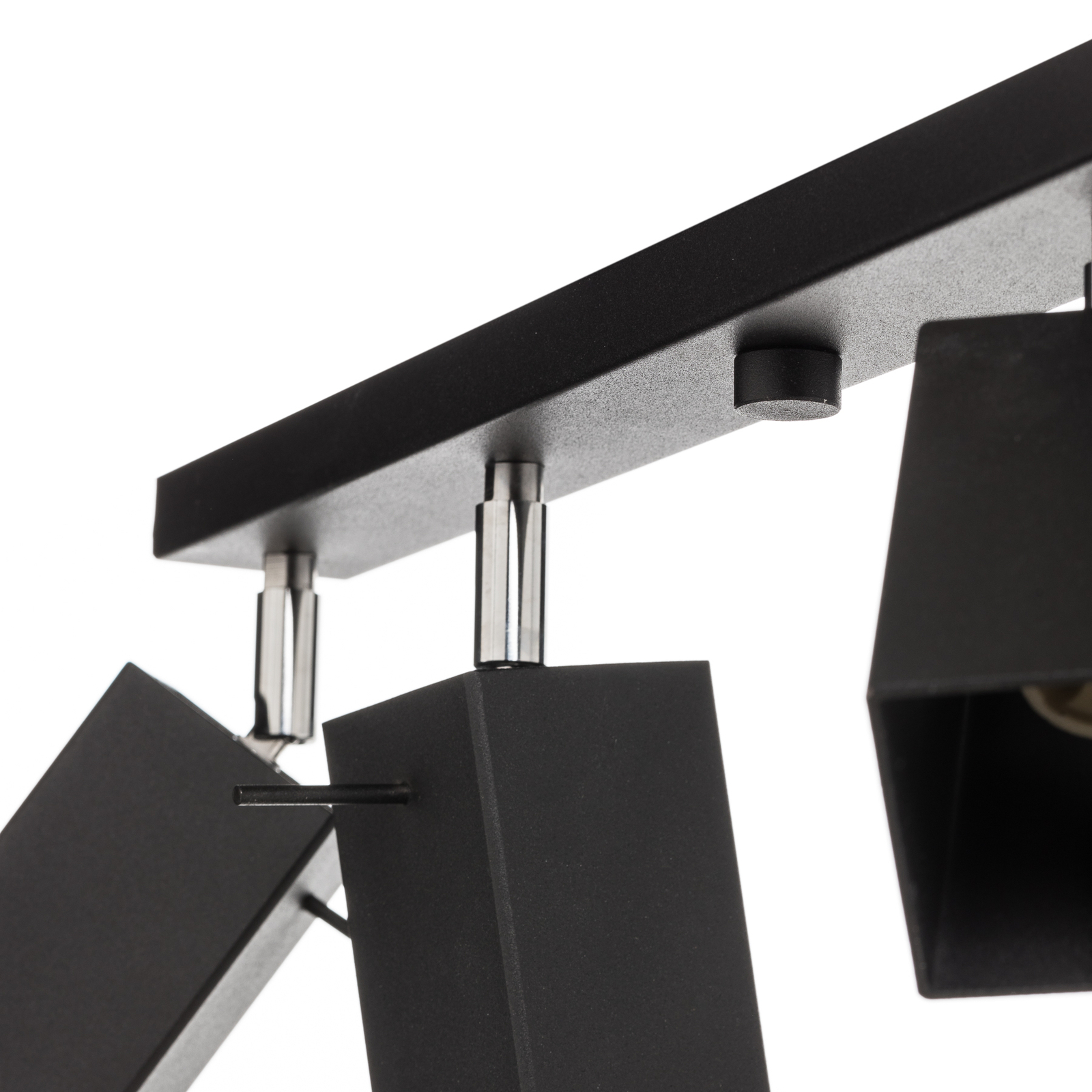 Faretto soffitto Square, nero 6 luci lineare