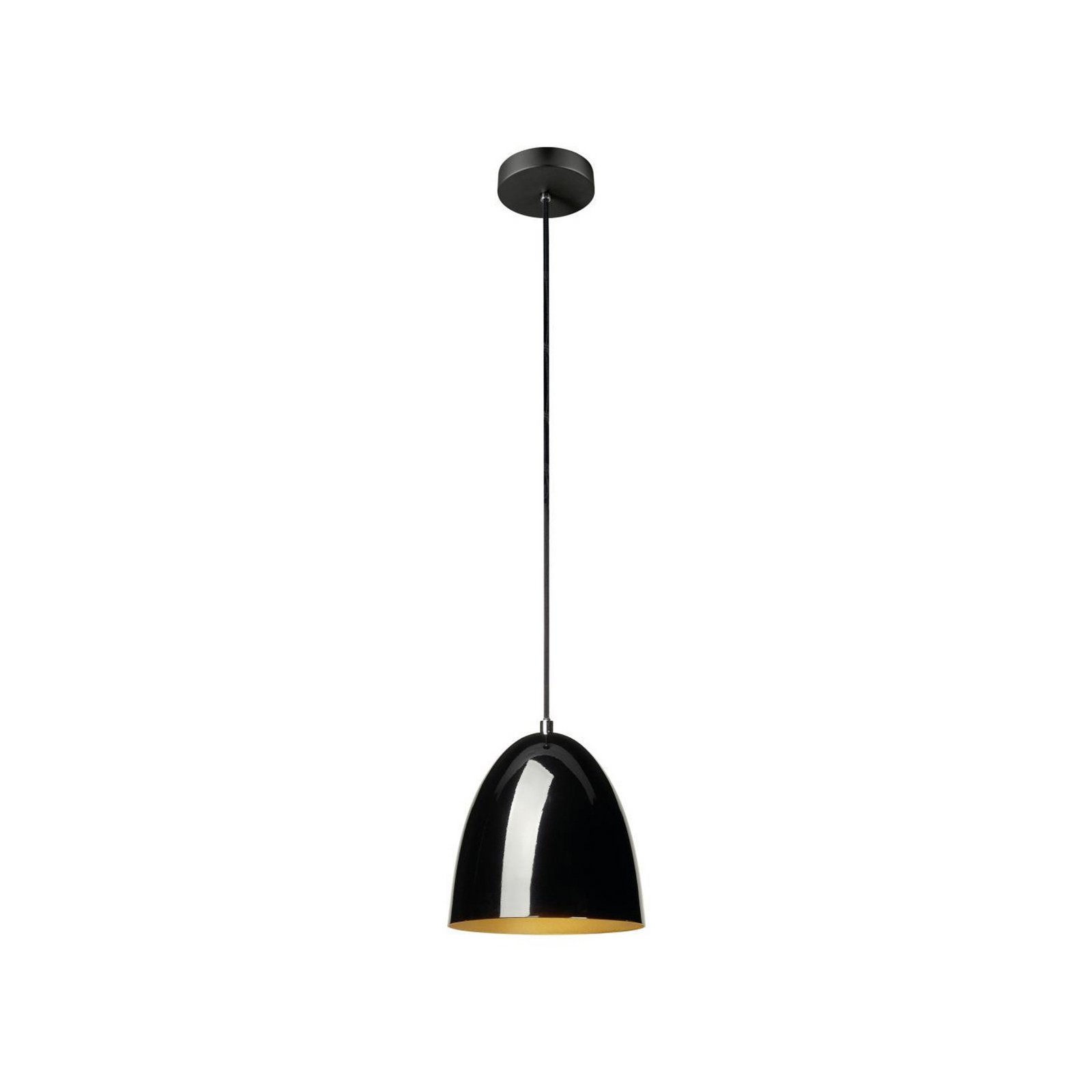 SLV Hängelampe Para Cone, Ø 20 cm, schwarz/goldfarben