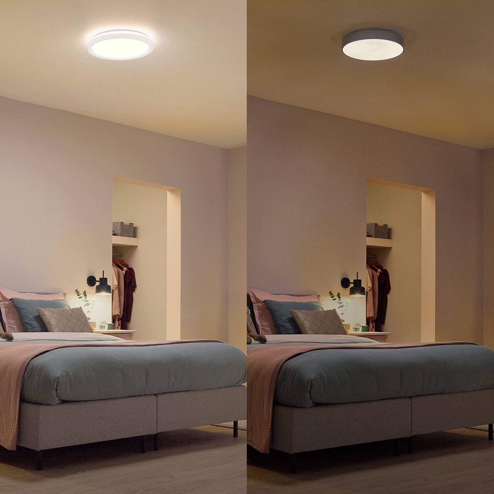 Philips Lampa sufitowa LED Aio RD biała, zestaw 2 szt. Ø 30 cm Pilot