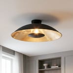 Lindby Emilienne taklampe, svart/gull, metall, Ø 60 cm
