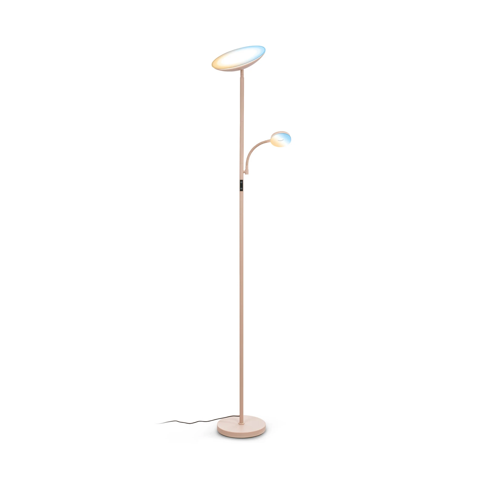LED-Stehleuchte Sira, beige, CCT, Touchdimmer, Leselicht