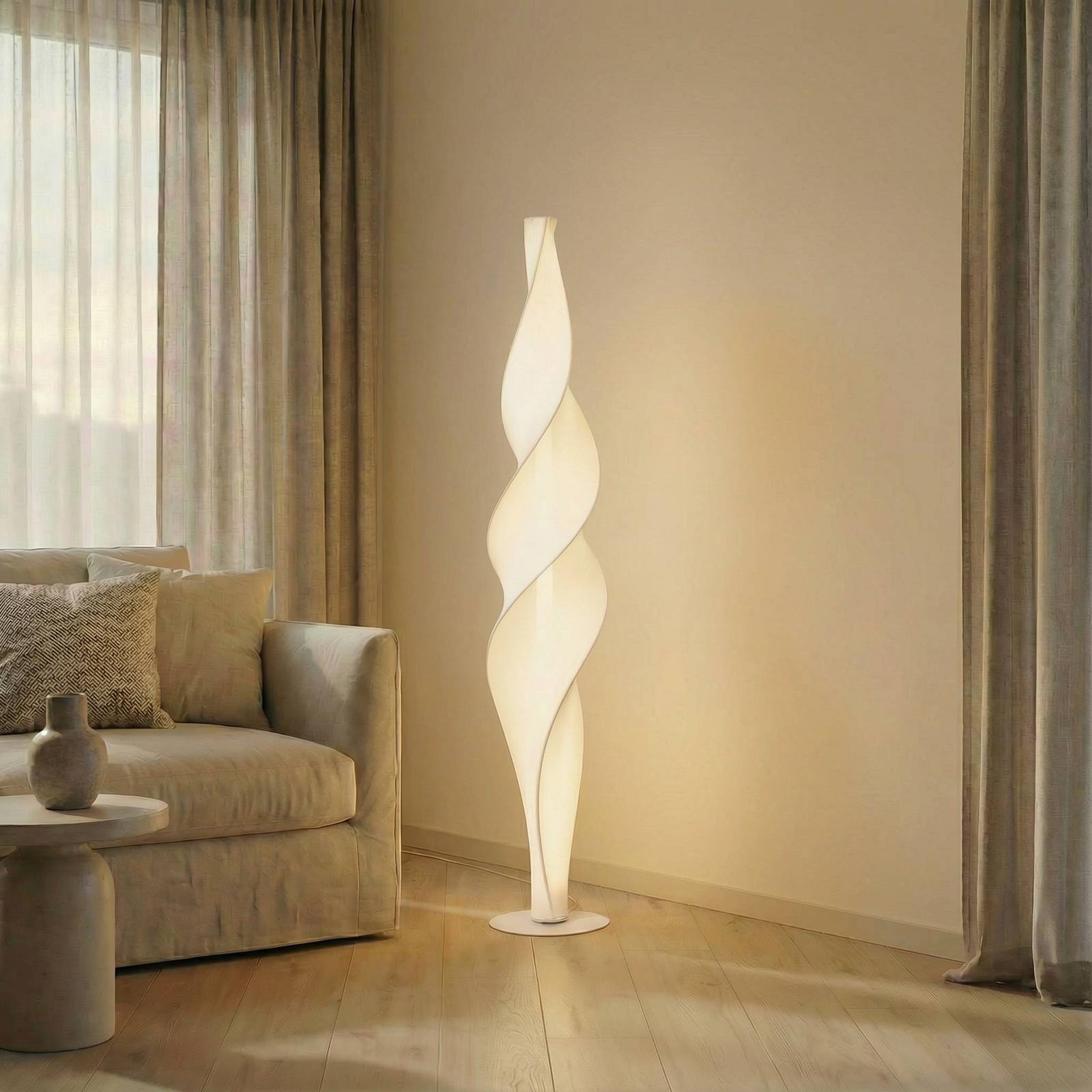 Lucande LED-Stehleuchte Novelle, weiß, CCT, Höhe 137 cm günstig online kaufen