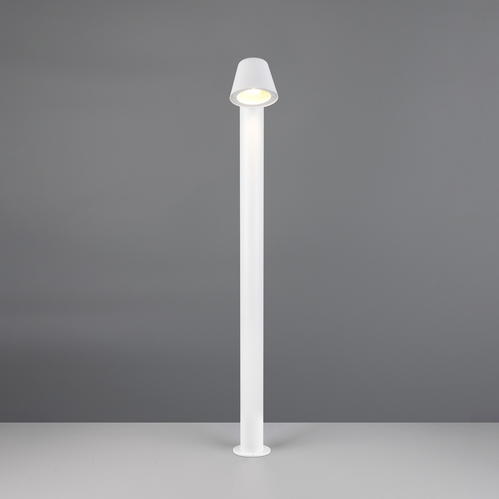 Wegelampe Beni, weiß matt, Höhe 100 cm, Metall