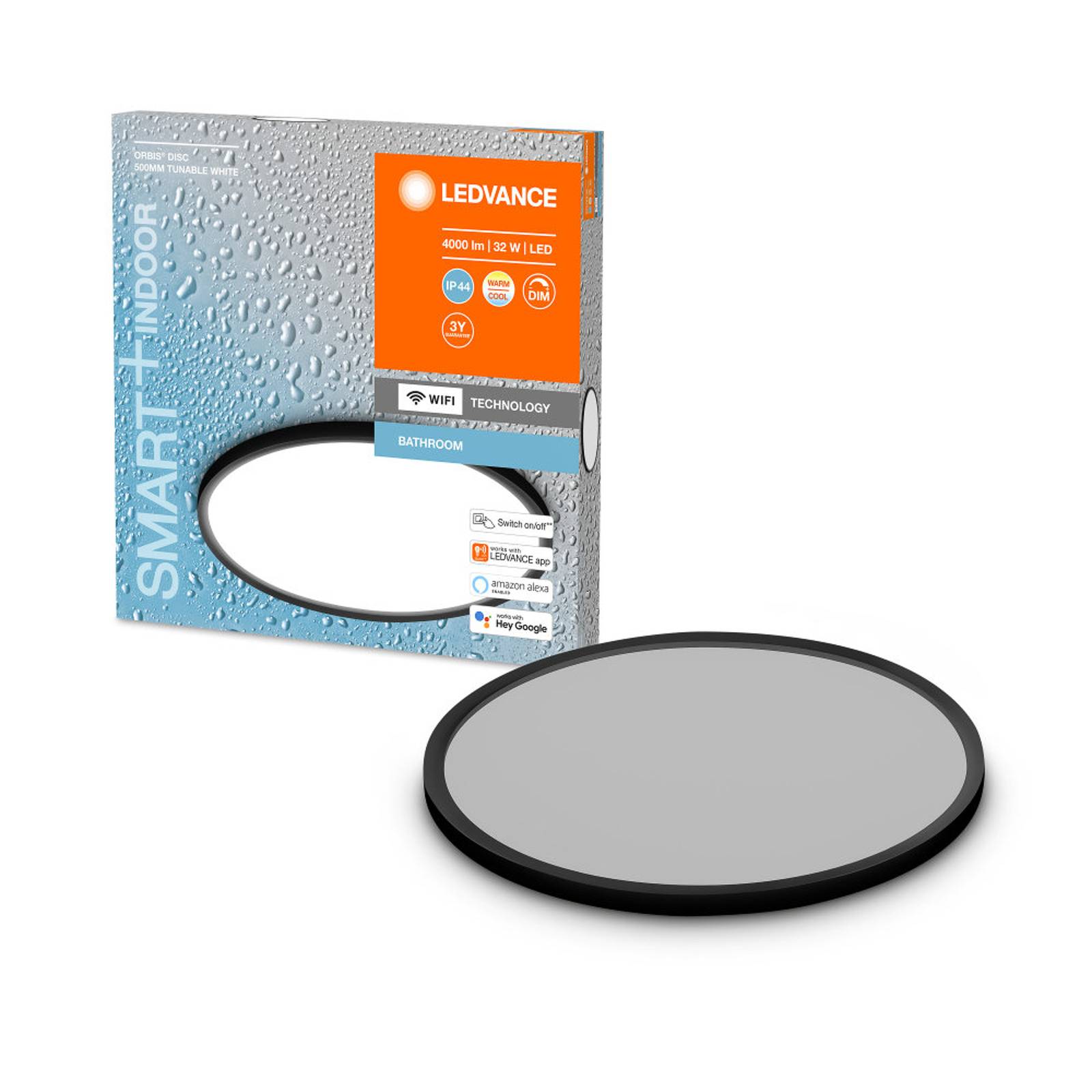 Ledvance smart+ wifi orbis disc, fekete, ø 50 cm
