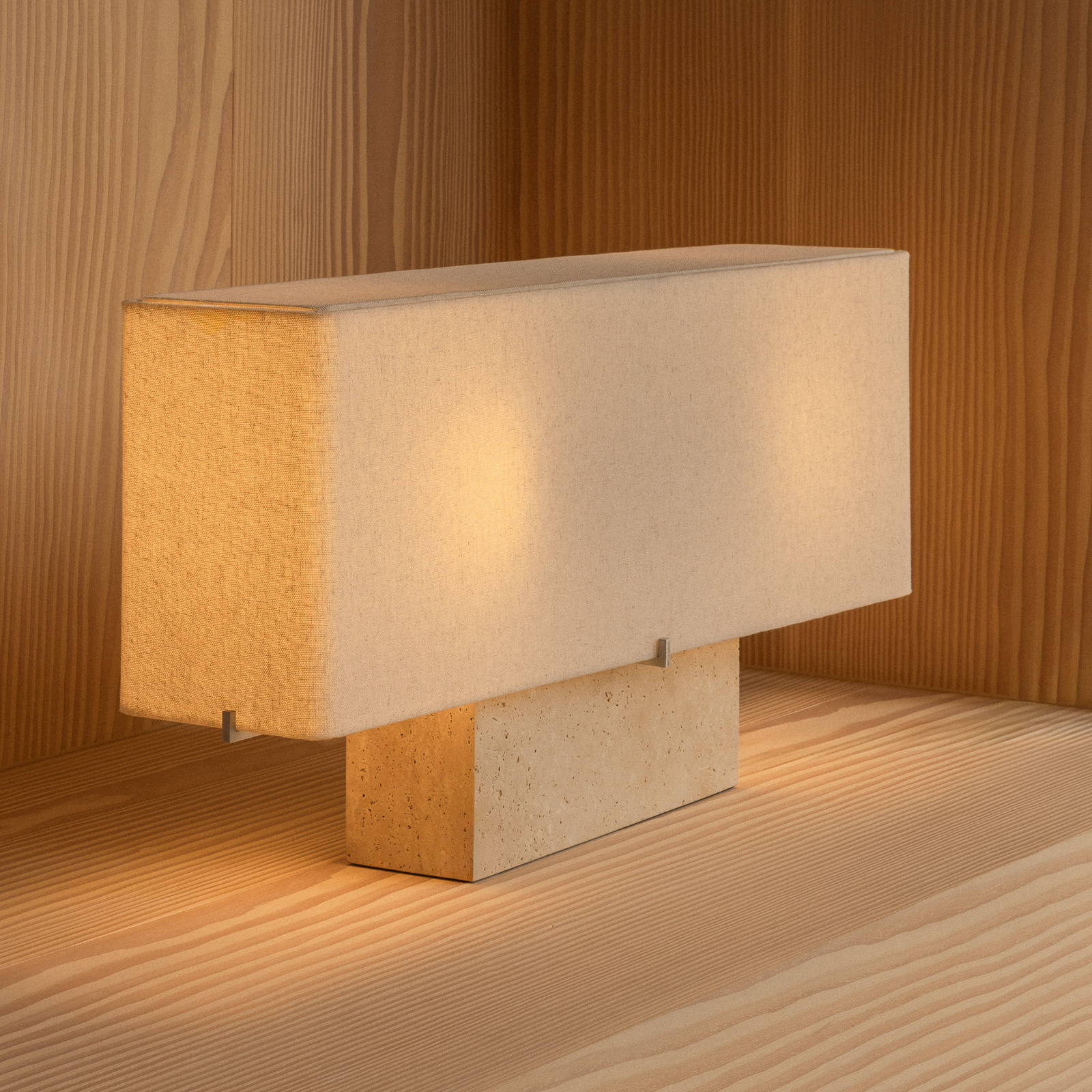 Nonna bordlampe, travertin-/sandfarvet, højde 30 cm - Audo