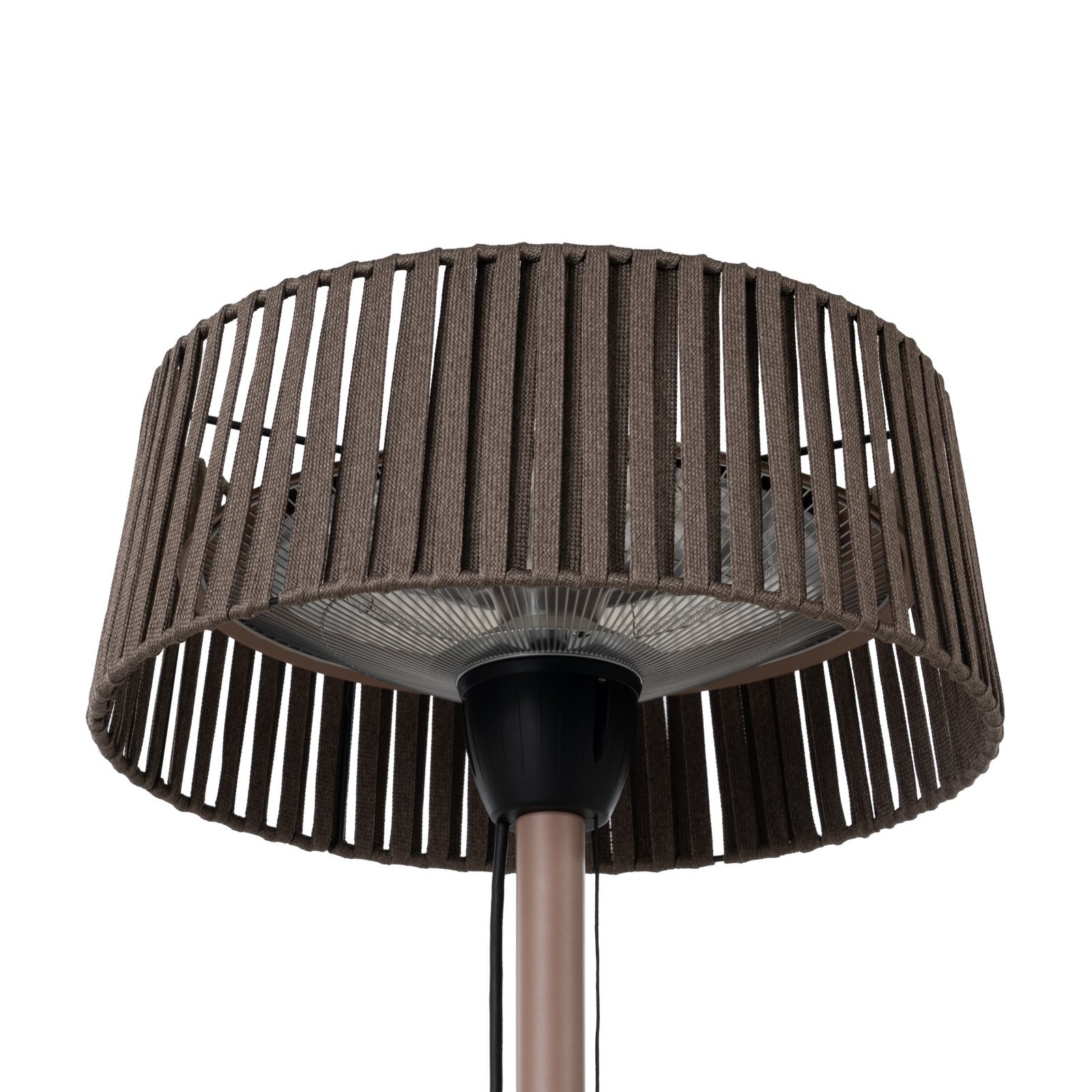Radiateur rayonnant de table Pyravo, marron, aluminium, hauteur 70 cm, IP44 -