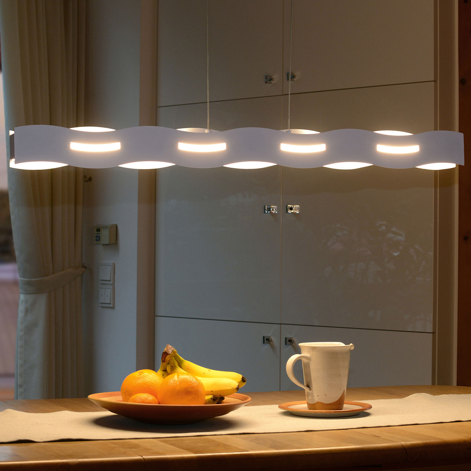 Candeeiro suspenso LED Wave nickel