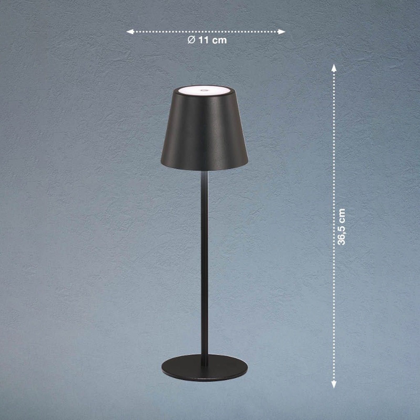 Lampă de masă reîncărcabilă cu LED Viletto, negru, IP54