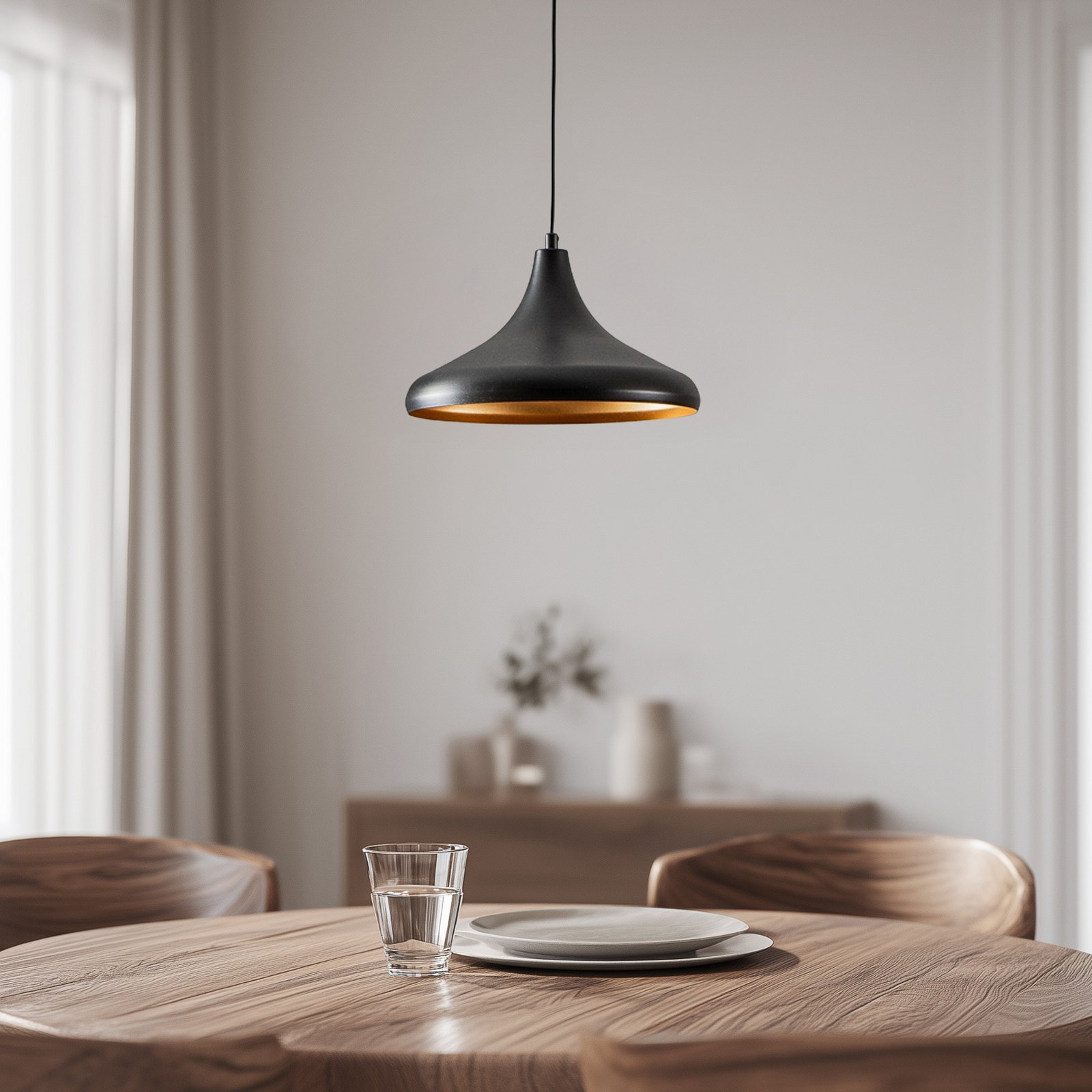 Żyrandol AV-4106-M8-BSY-29 czarny/złoty Ø 29 cm