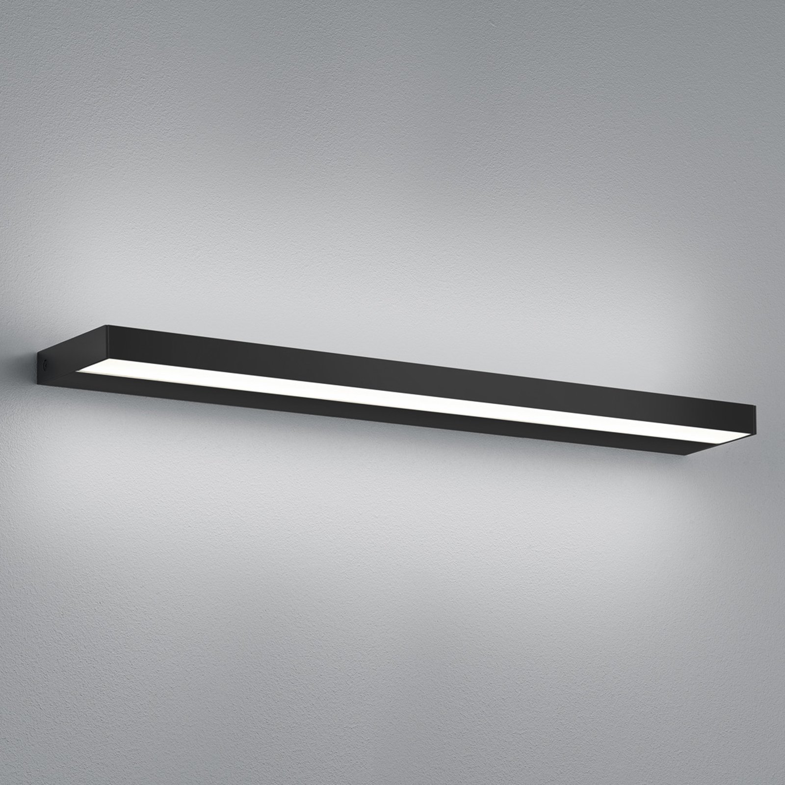 Helestra Slate -LED-seinävalo, matta musta, 60 cm